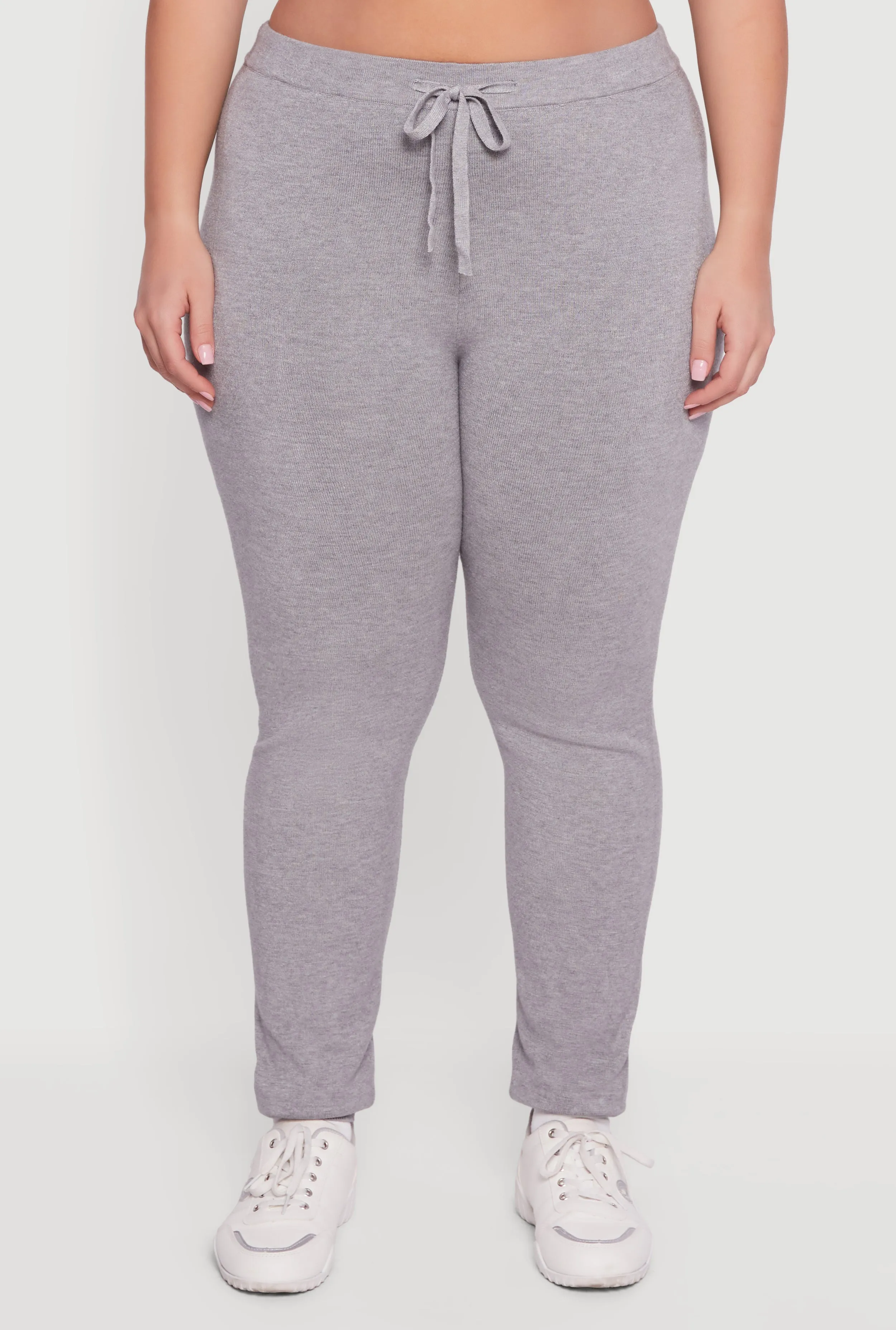 Plus Size Drawstring High Waisted Brushed Knit Joggers sold by Rainbow product image thumbnail 3