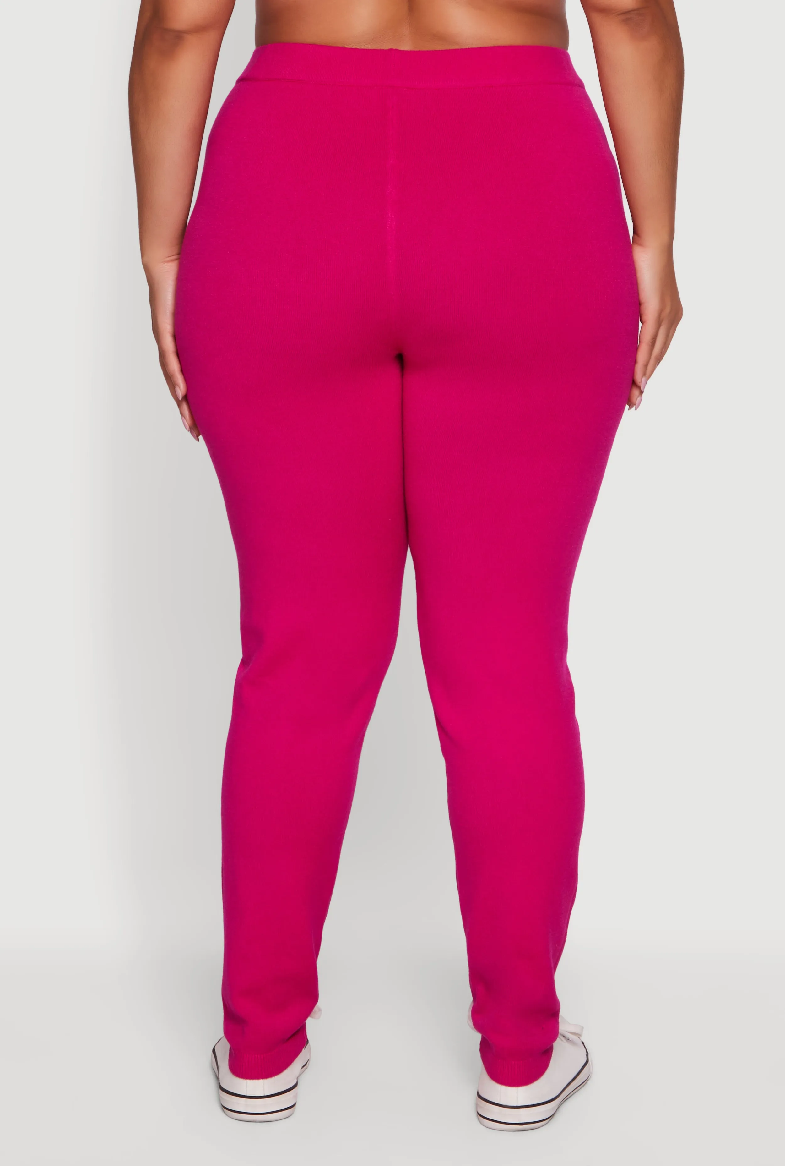 Plus Size Drawstring High Waisted Brushed Knit Joggers sold by Rainbow product image thumbnail 5