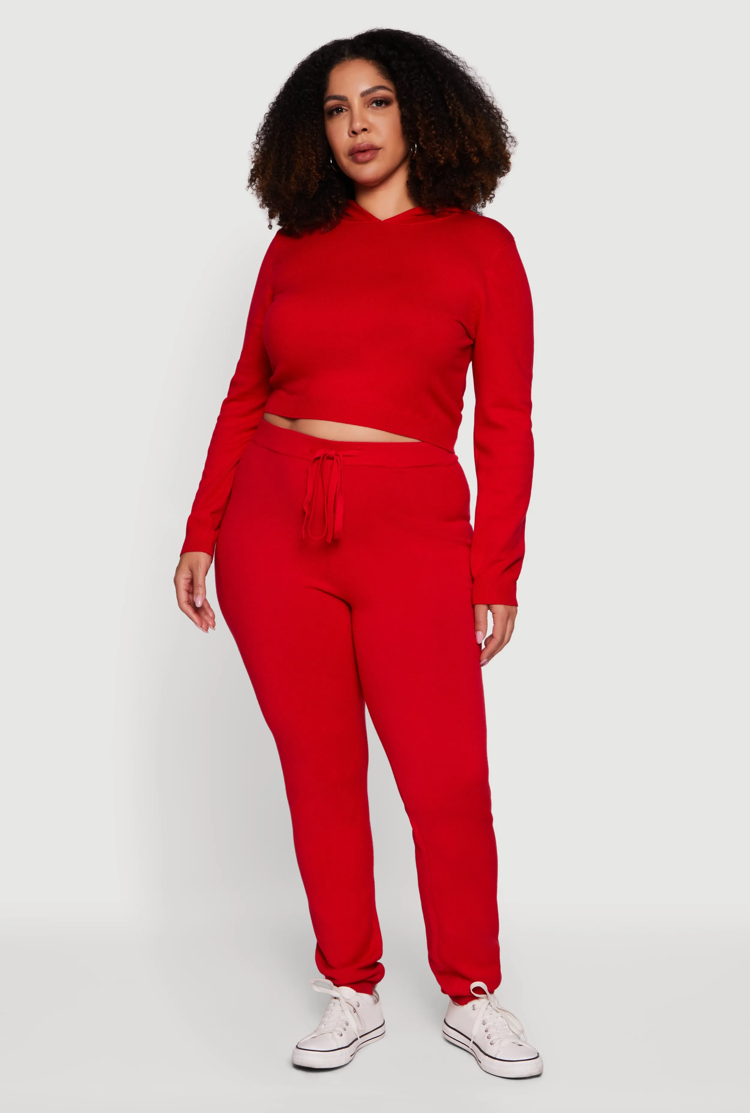 Plus Size Drawstring High Waisted Brushed Knit Joggers sold by Rainbow product image thumbnail 2