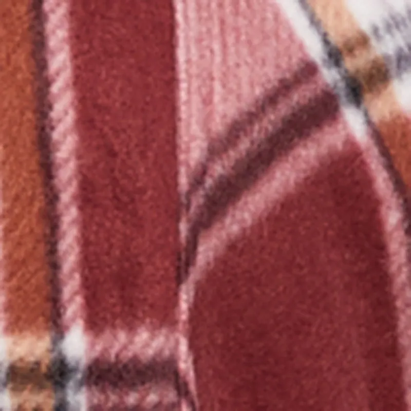 Plus Size Faux Fur Collared Plaid Zip Front Shacket sold by Rainbow product image thumbnail 4