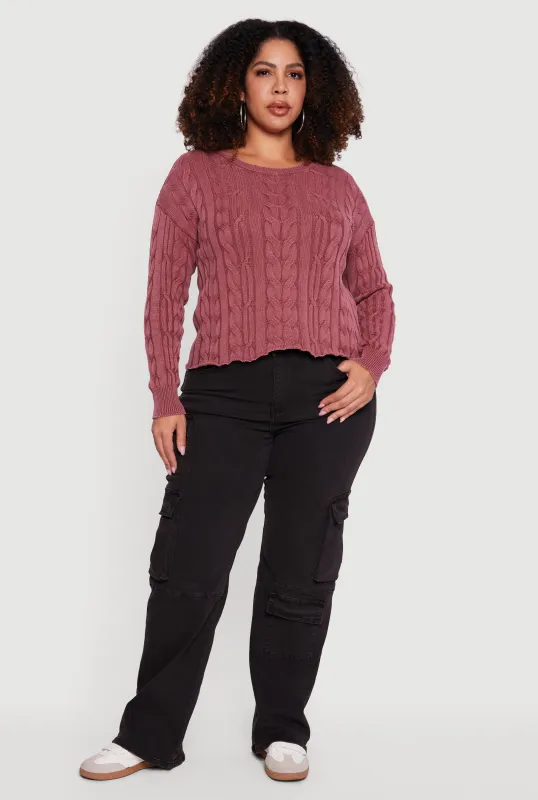 Plus Size VIP Solid Straight Leg Utility Jeans sold by Rainbow