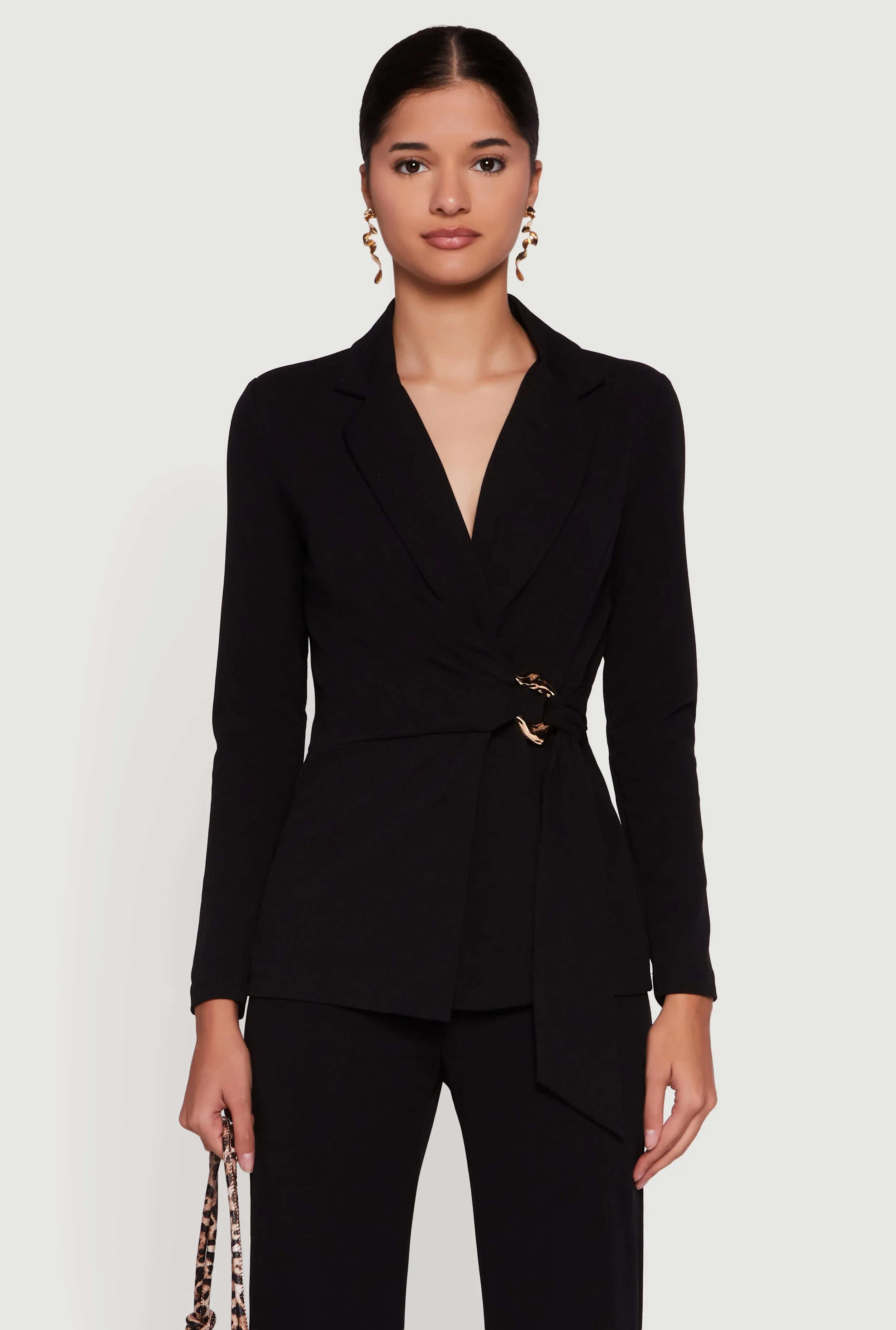 Asymmetrical Belted Front Blazer sold by Rainbow product image thumbnail 2