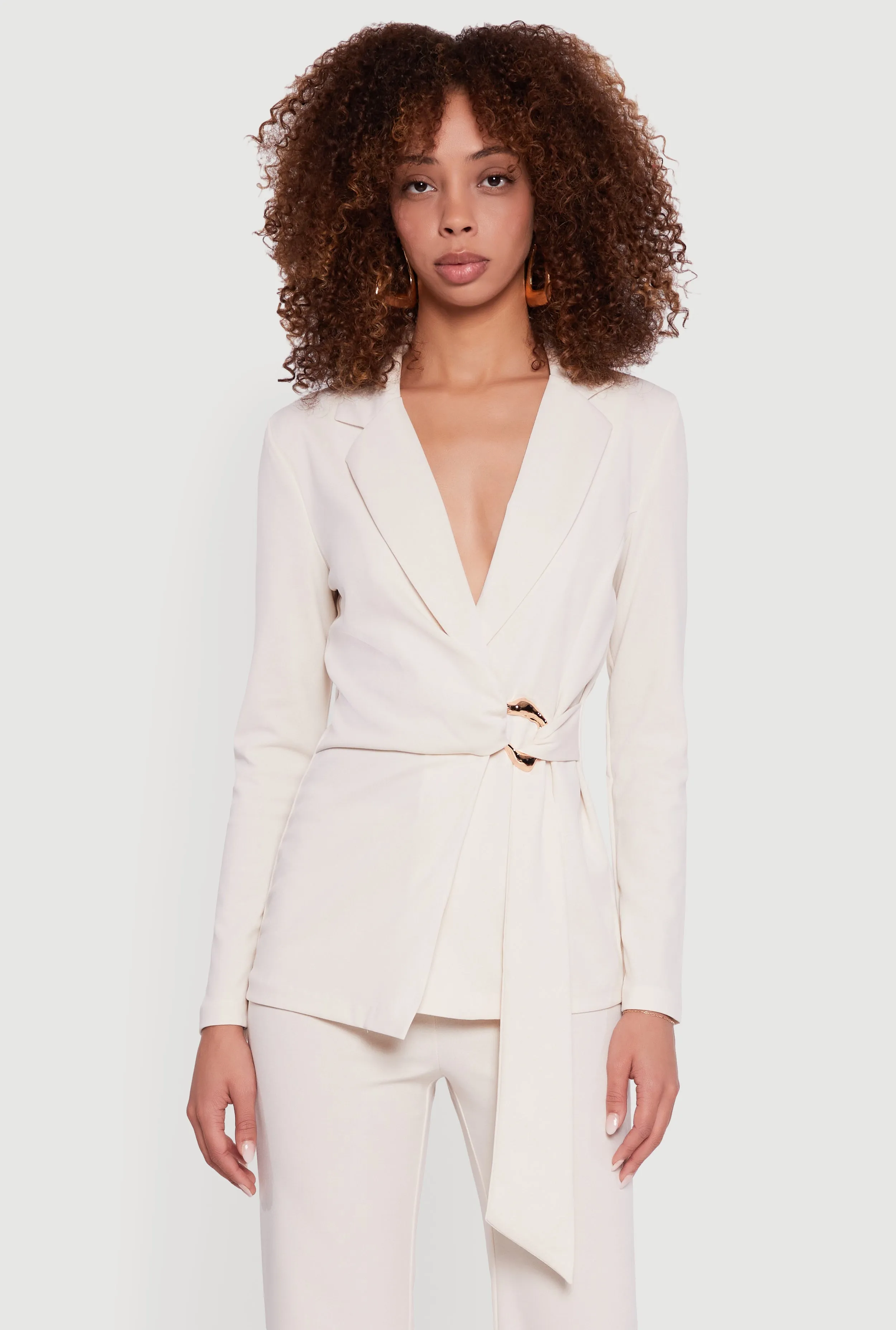 Asymmetrical Belted Front Blazer sold by Rainbow product image thumbnail 3