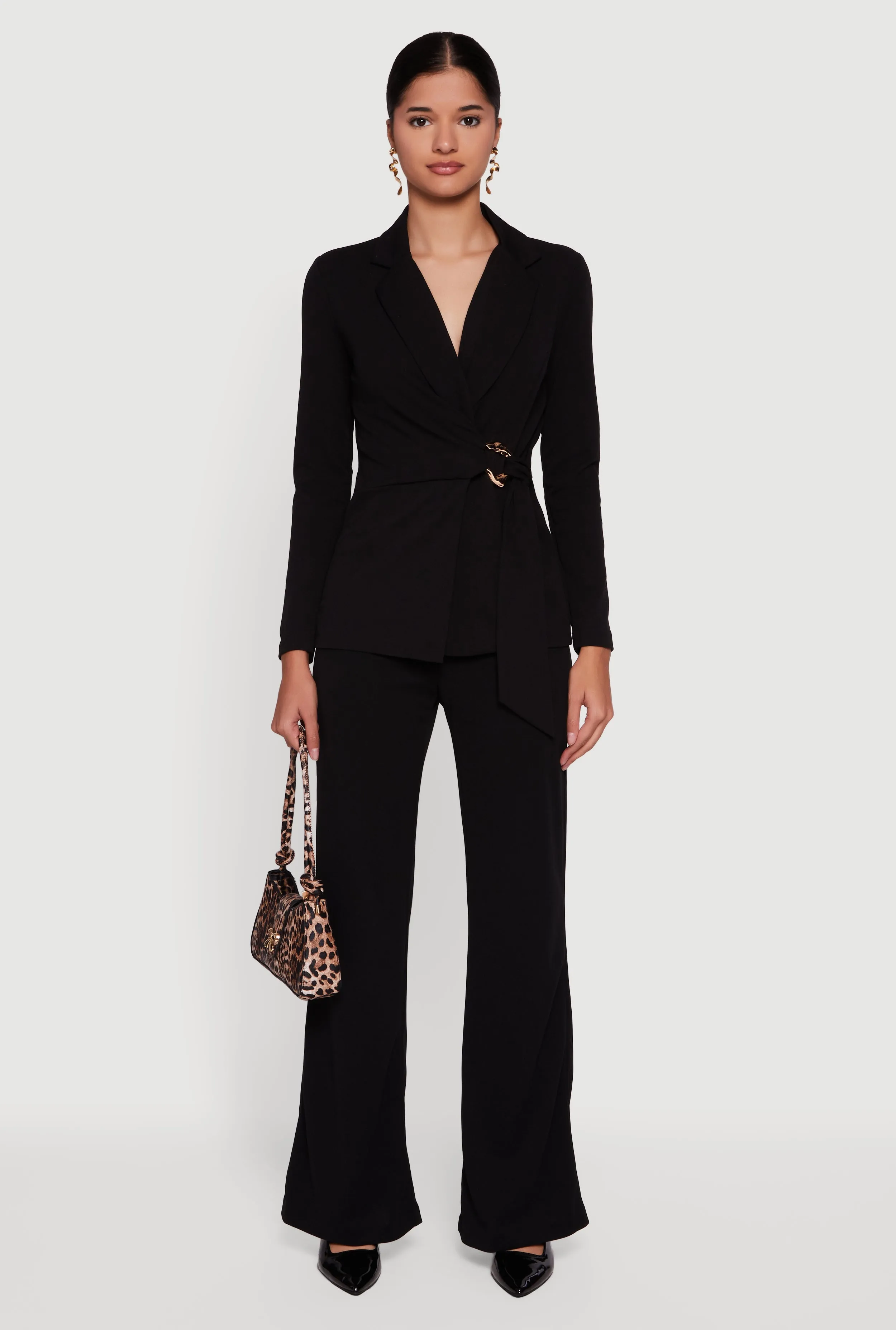 Asymmetrical Belted Front Blazer sold by Rainbow product image thumbnail 2