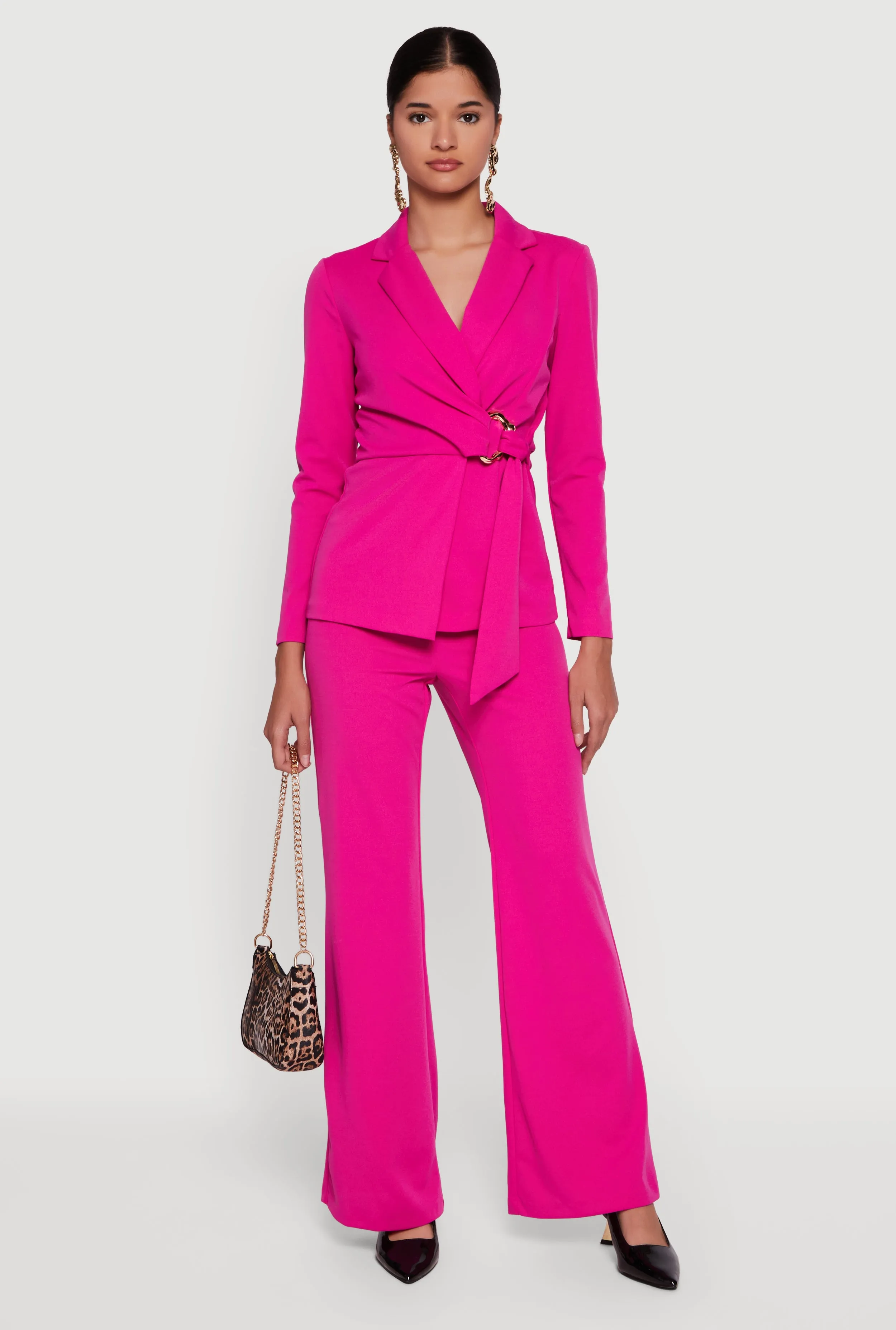 Asymmetrical Belted Front Blazer sold by Rainbow product image thumbnail 3