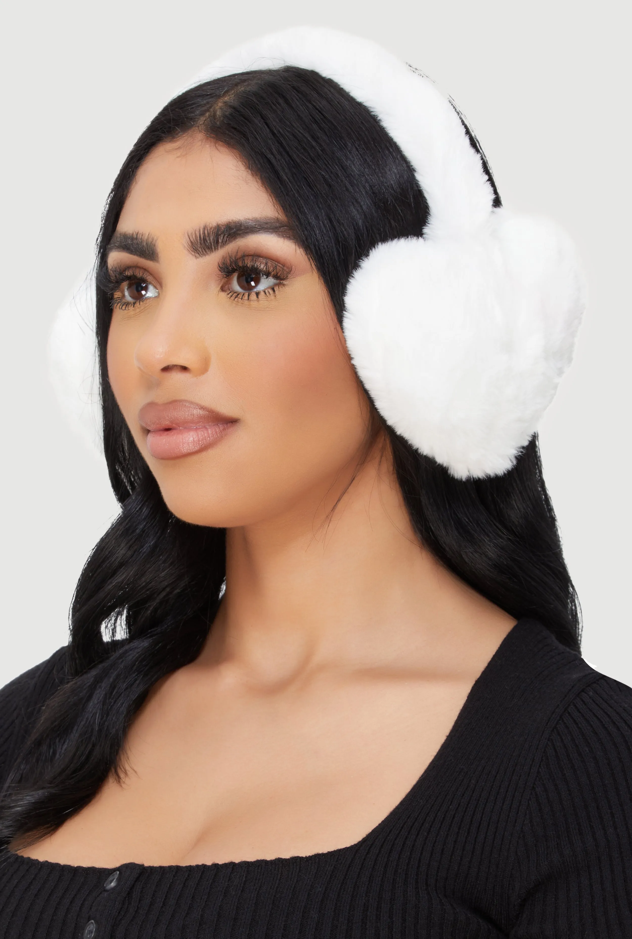 Faux Fur Heart Earmuffs sold by Rainbow product image thumbnail 2