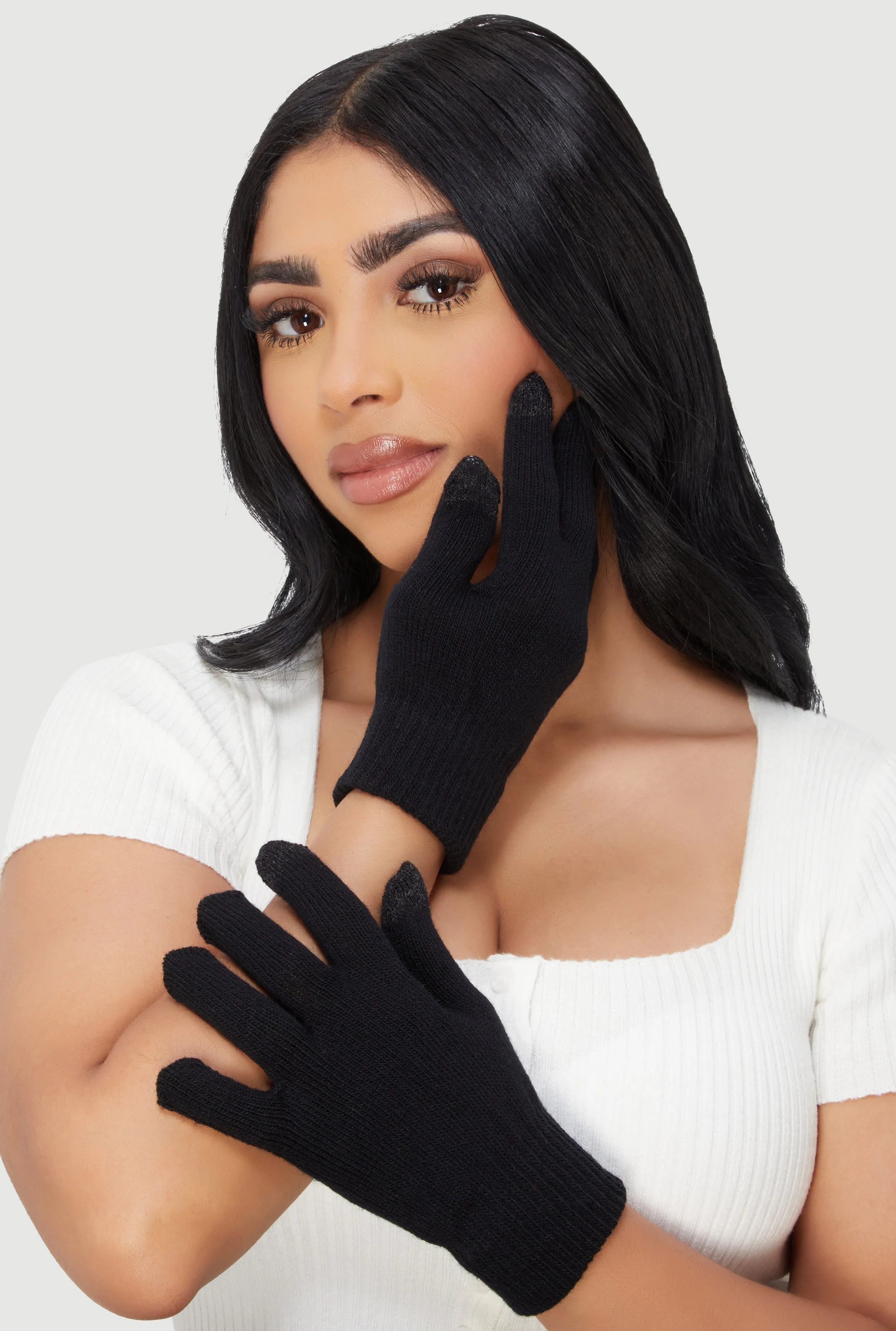 Fingerless and Full Finger Texting Gloves 2 Pack sold by Rainbow product image thumbnail 2