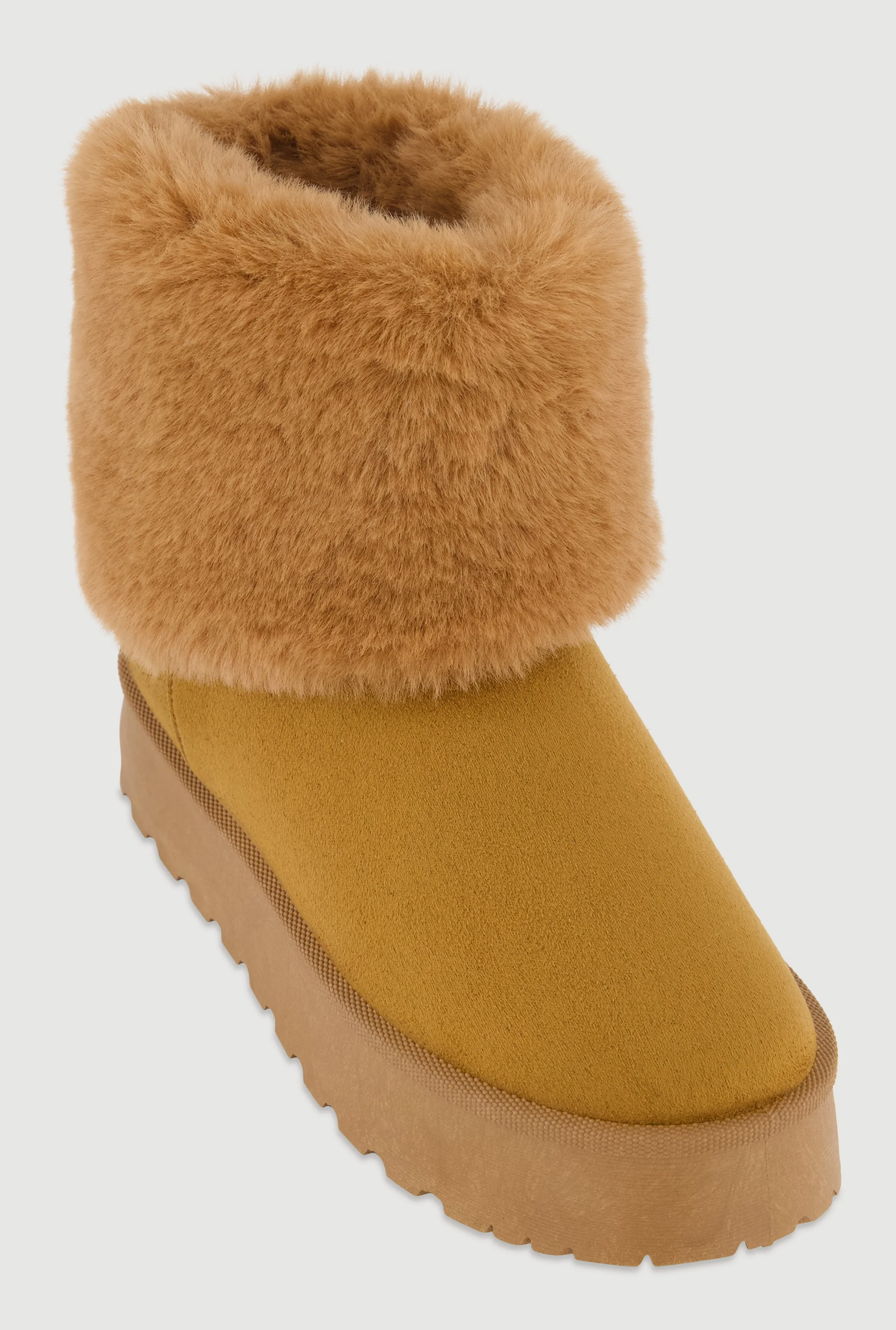 Platform Booties with Faux Fur Cuff sold by Rainbow product image thumbnail 3