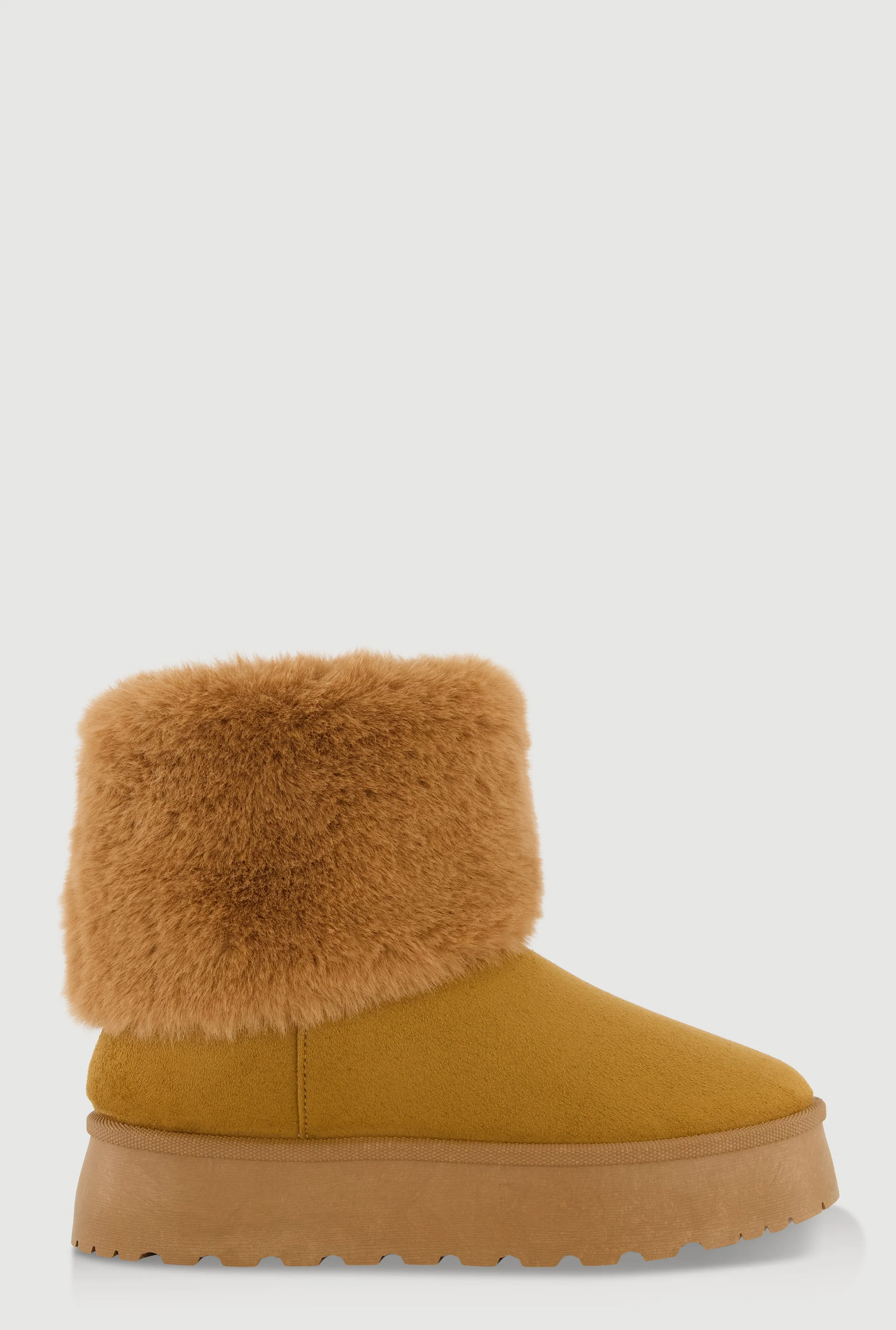 Platform Booties with Faux Fur Cuff sold by Rainbow product image thumbnail 2