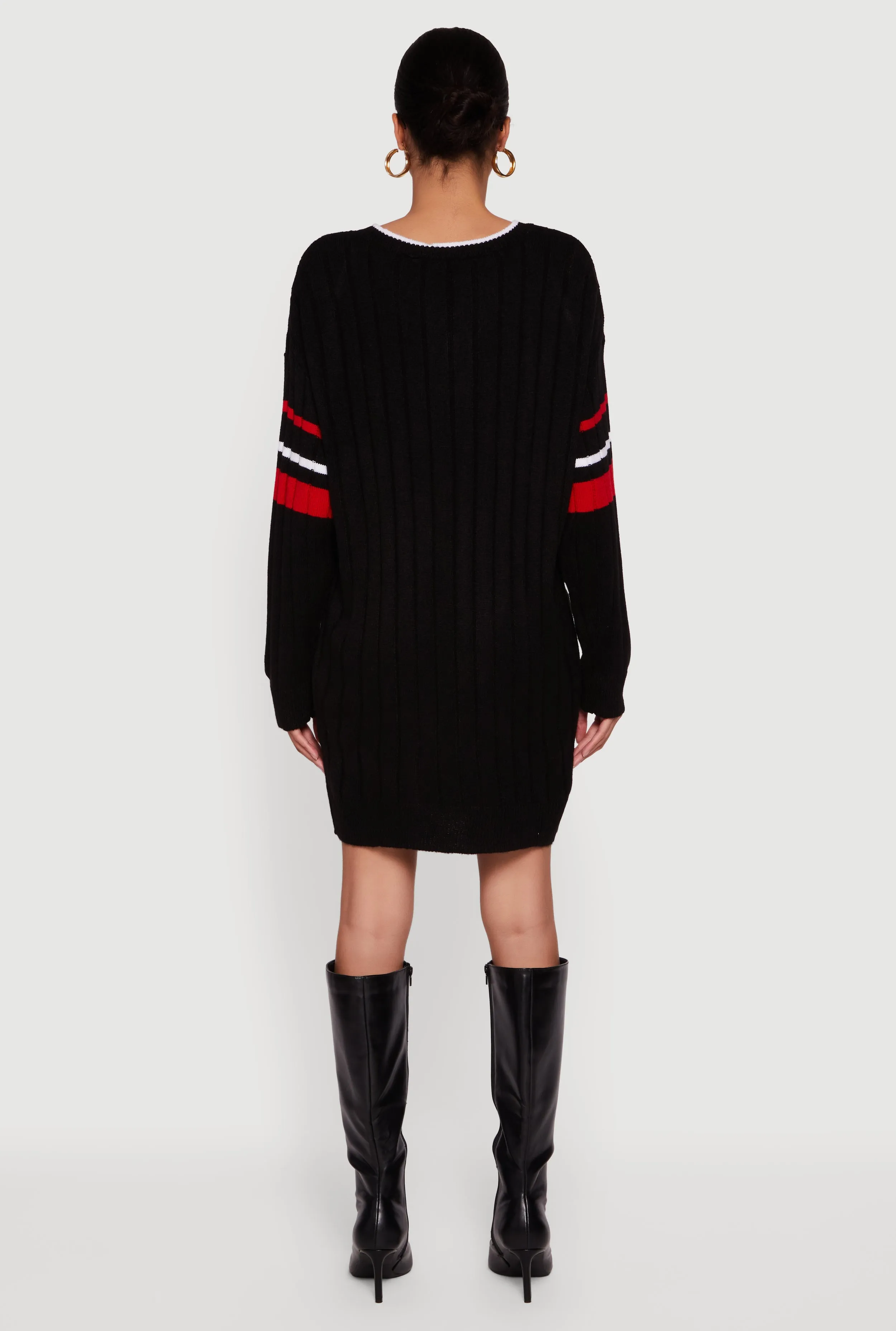 New York USA Graphic Long Sleeve Sweater Dress sold by Rainbow product image thumbnail 5