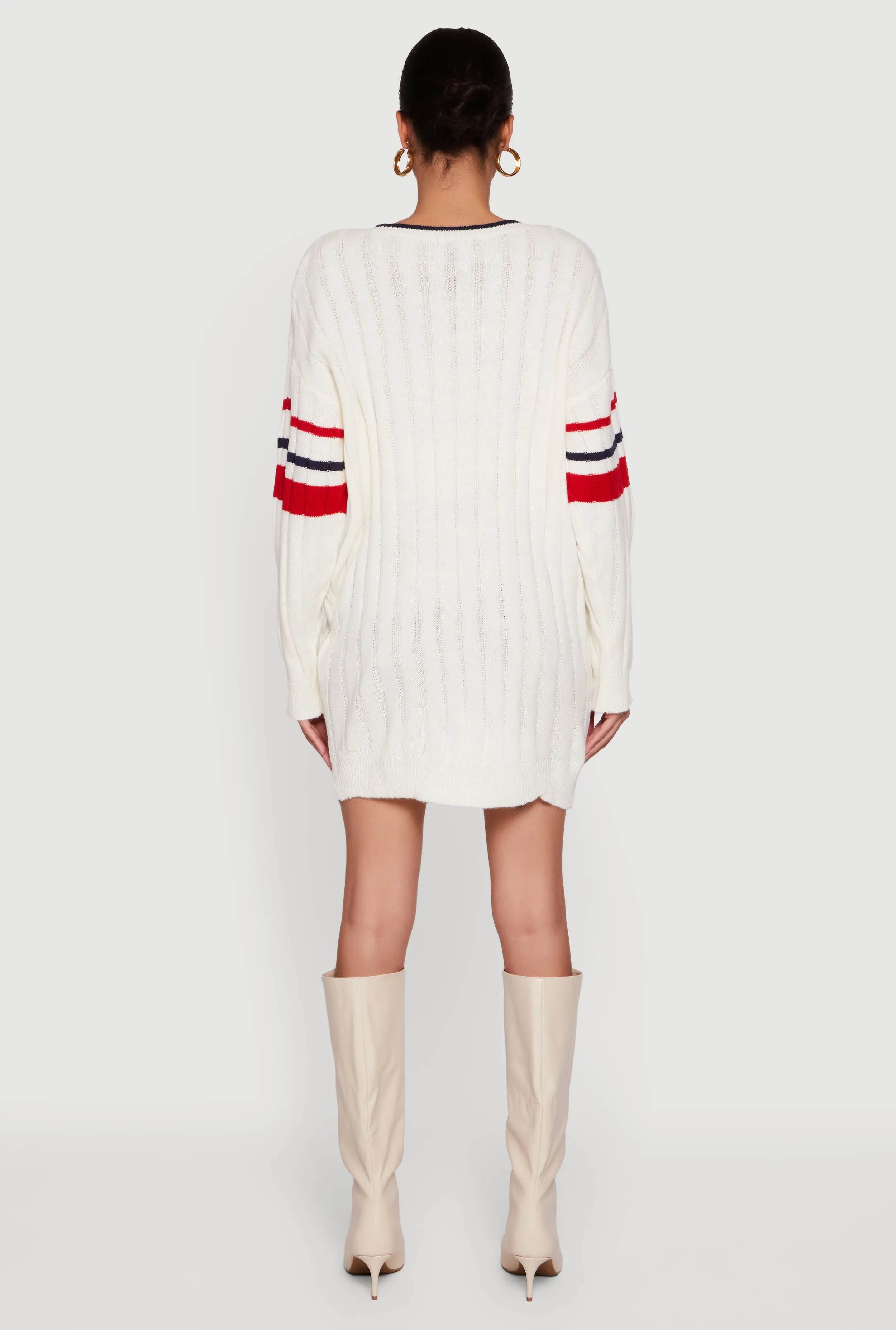 New York USA Graphic Long Sleeve Sweater Dress sold by Rainbow product image thumbnail 5