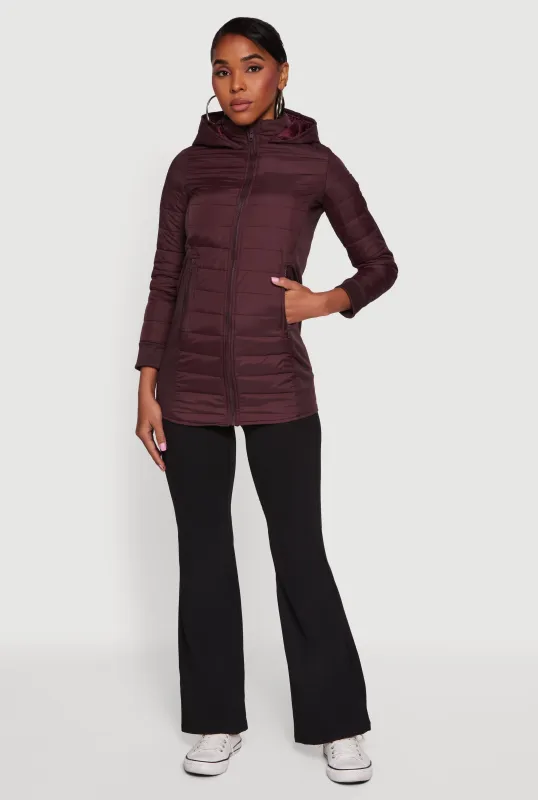 Hooded Zip Front Puffer Jacket sold by Rainbow