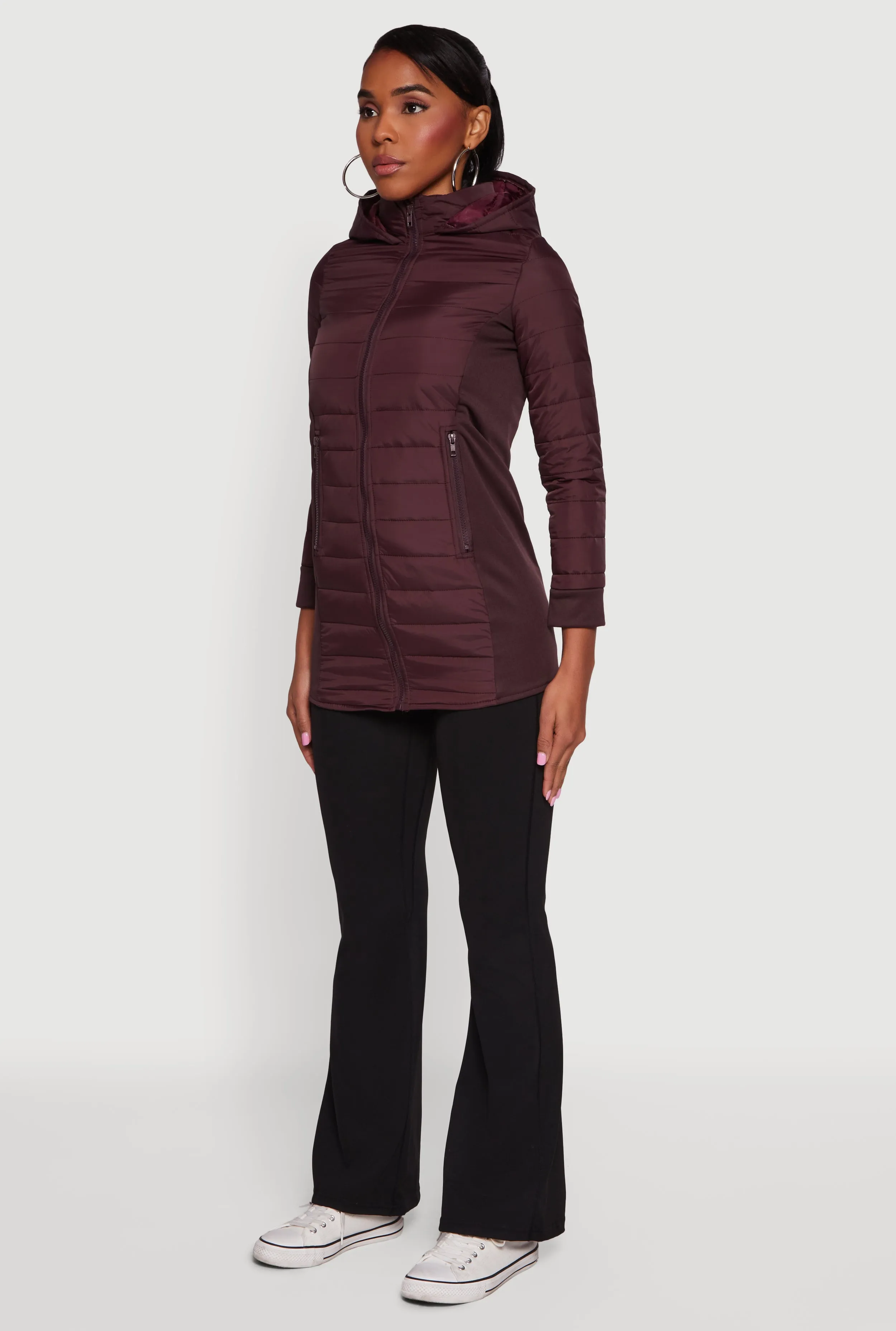 Hooded Zip Front Puffer Jacket sold by Rainbow product image thumbnail 5