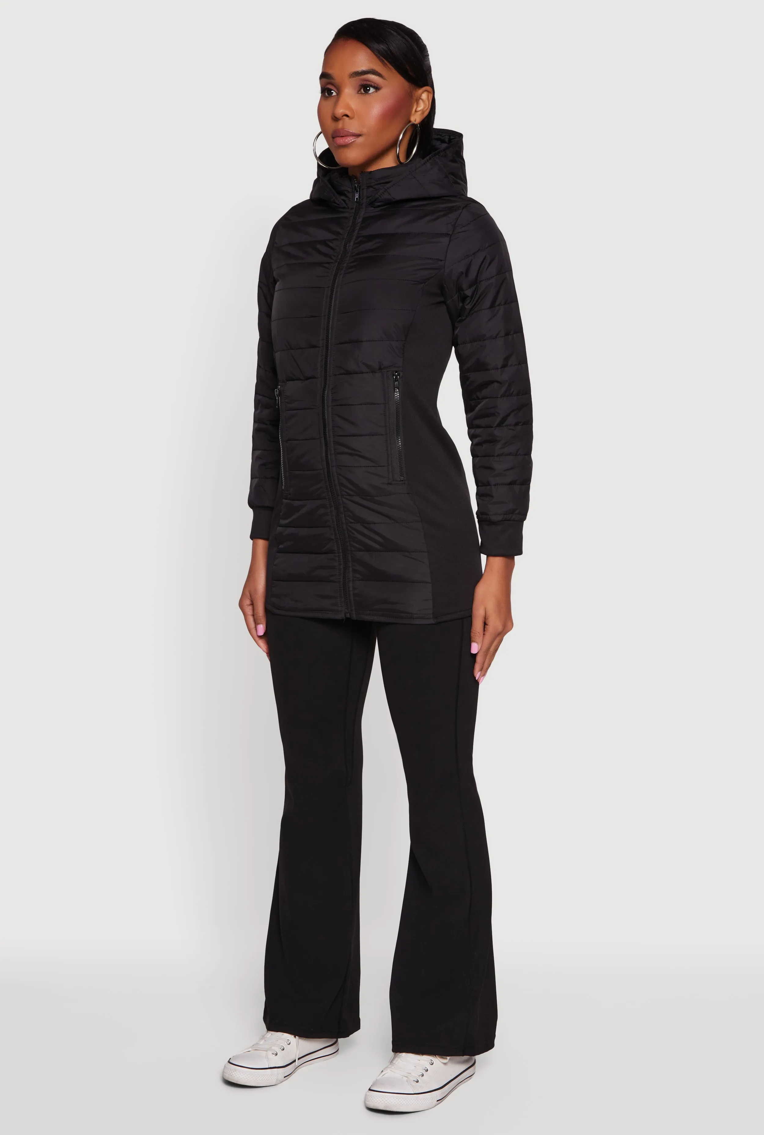 Hooded Zip Front Puffer Jacket sold by Rainbow product image thumbnail 5