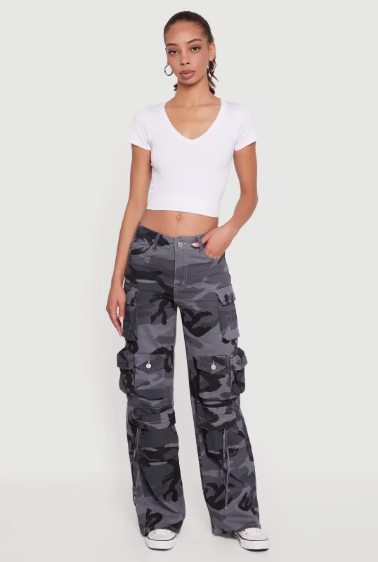 VIP Camouflage Cargo Pocket Straight Leg Jeans sold by Rainbow
