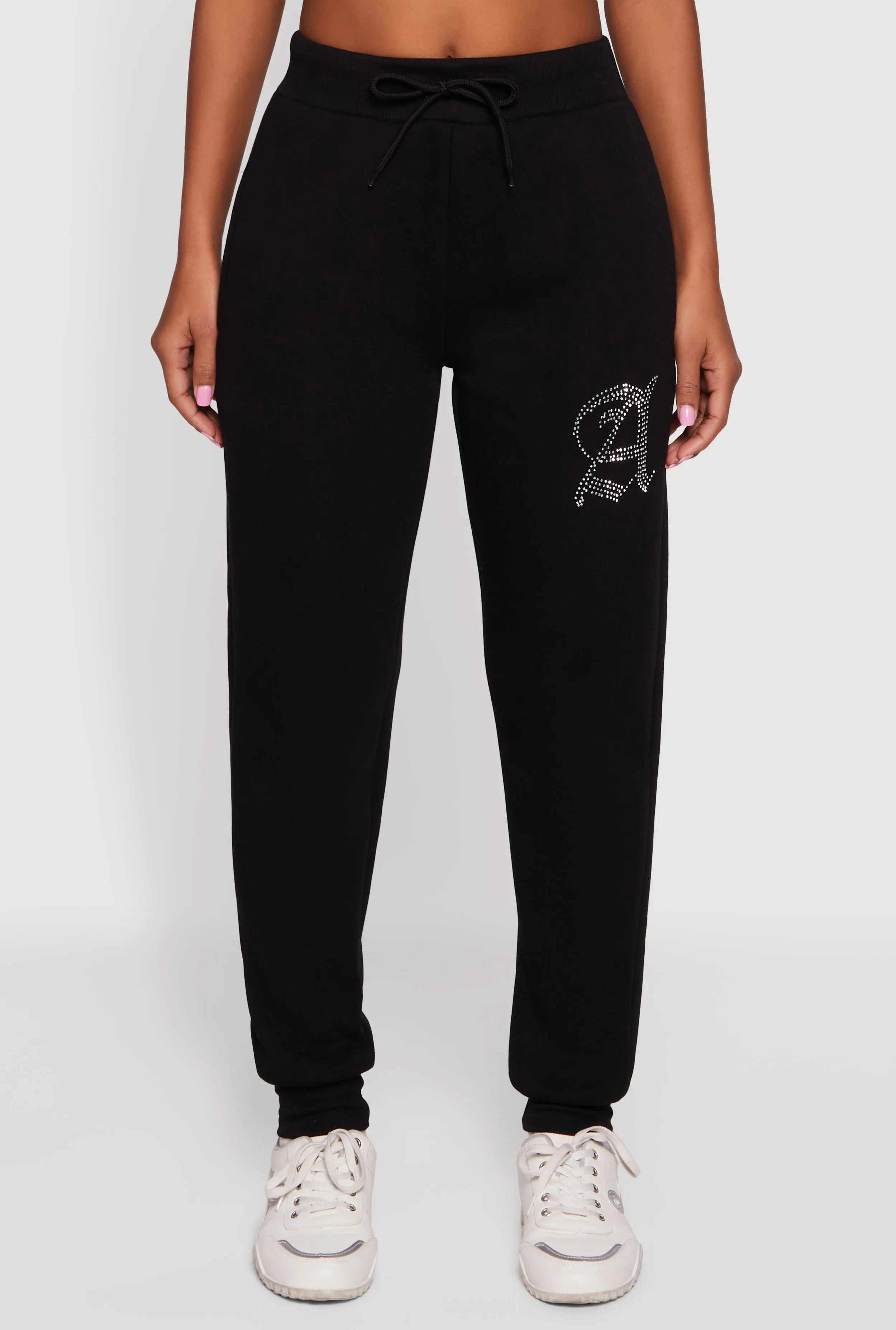 High Waisted Rhinestone Angel Graphic Joggers sold by Rainbow product image thumbnail 3