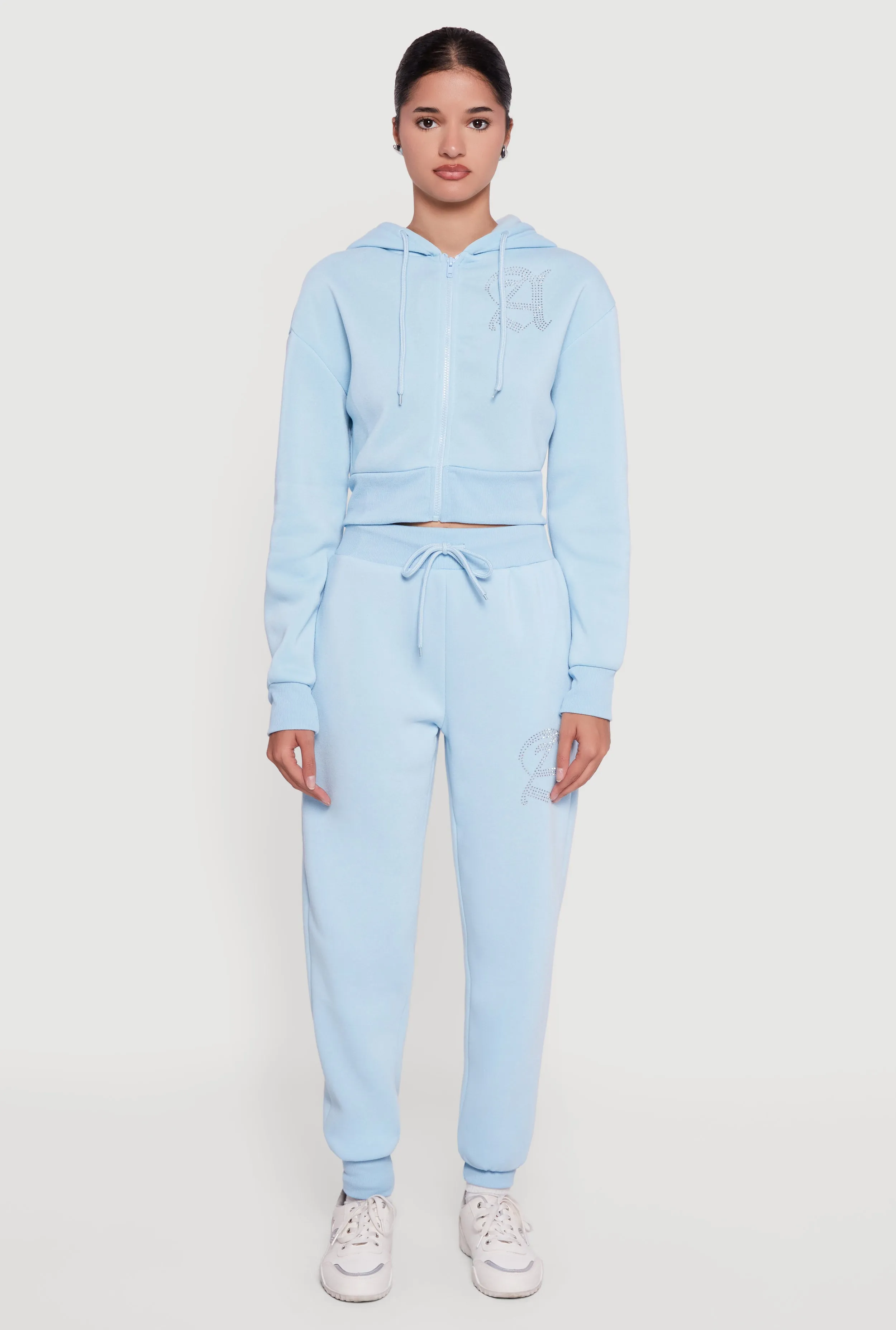 High Waisted Rhinestone Angel Graphic Joggers sold by Rainbow product image thumbnail 2