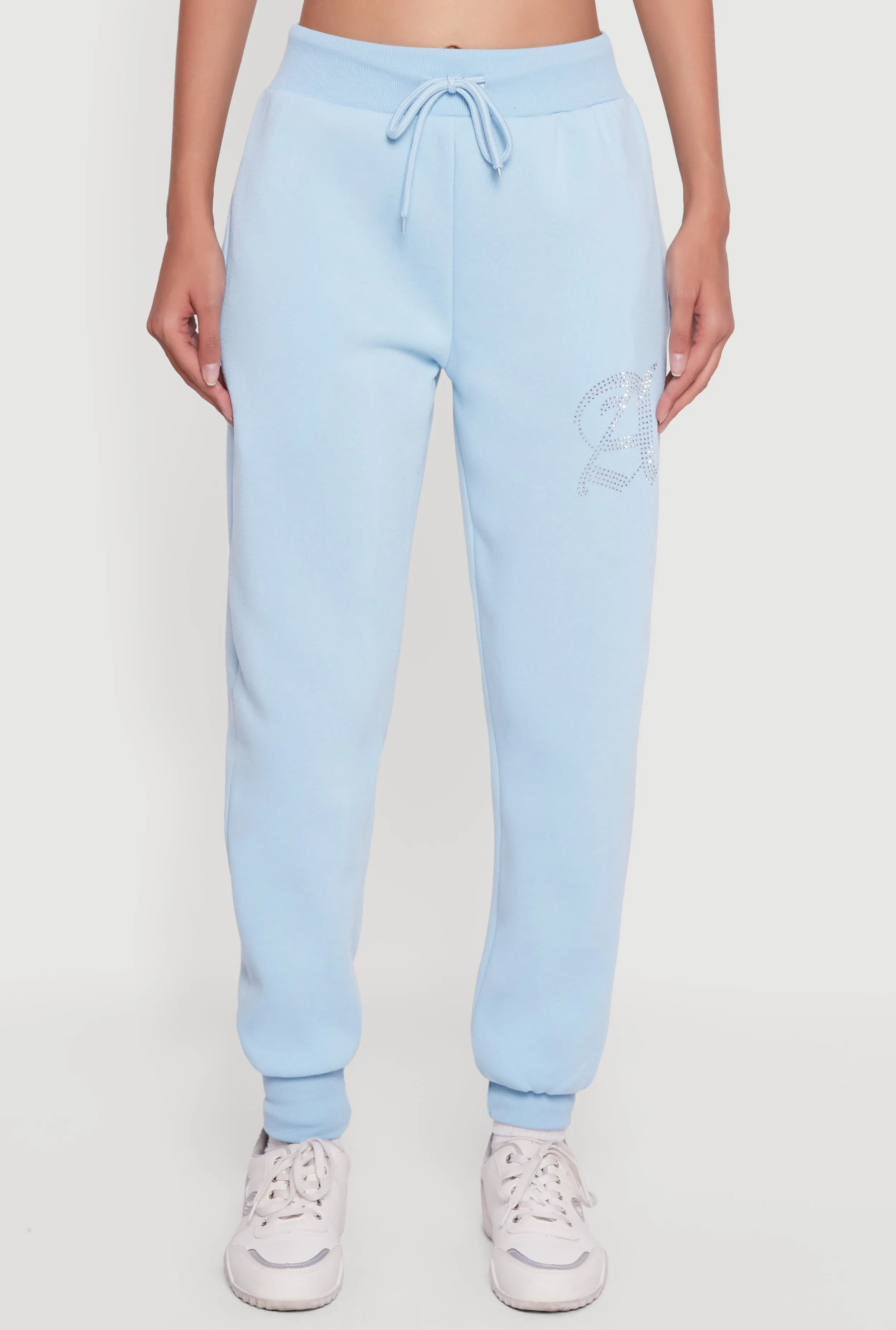 High Waisted Rhinestone Angel Graphic Joggers sold by Rainbow product image thumbnail 3