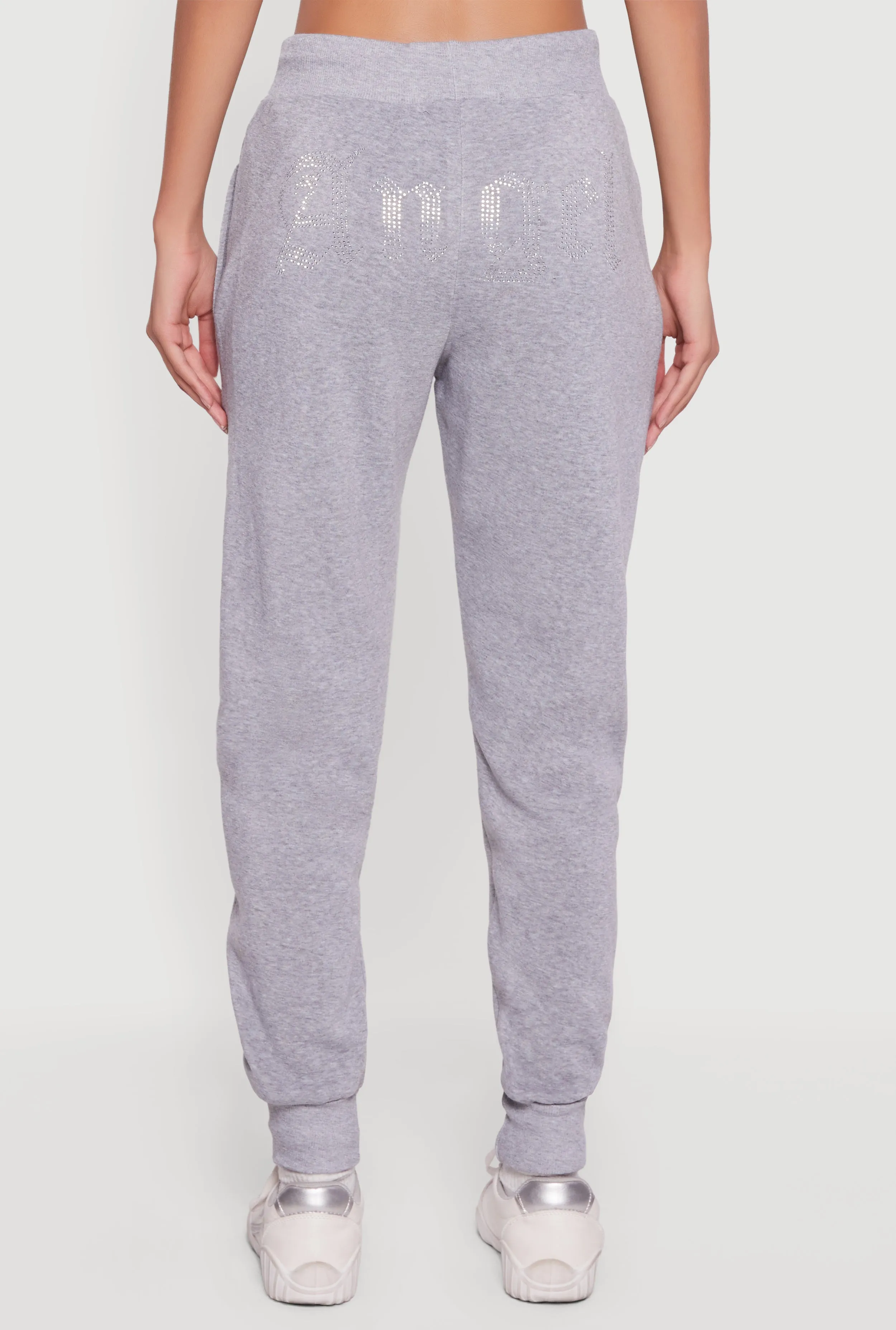 High Waisted Rhinestone Angel Graphic Joggers sold by Rainbow product image thumbnail 5