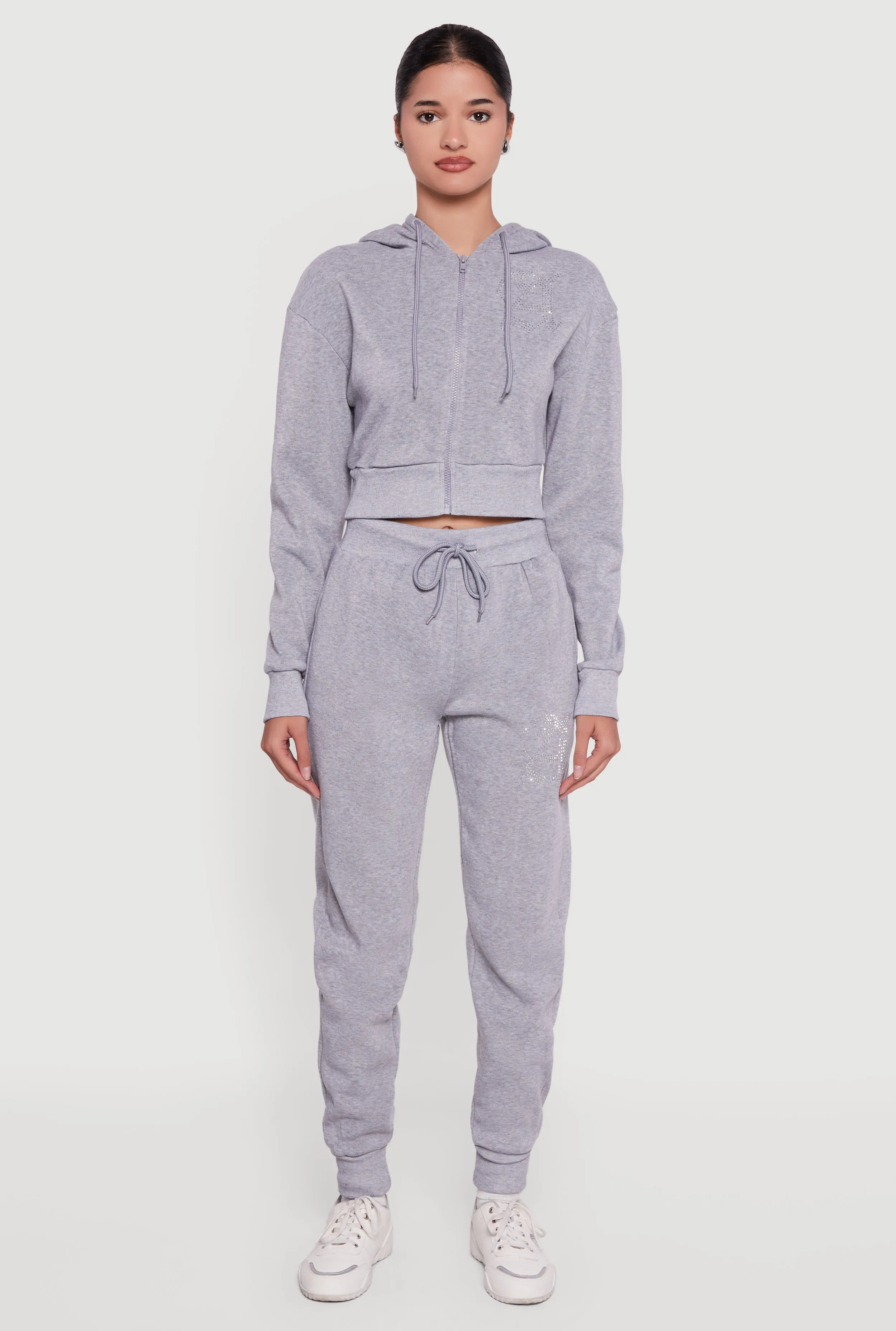 High Waisted Rhinestone Angel Graphic Joggers sold by Rainbow product image thumbnail 2