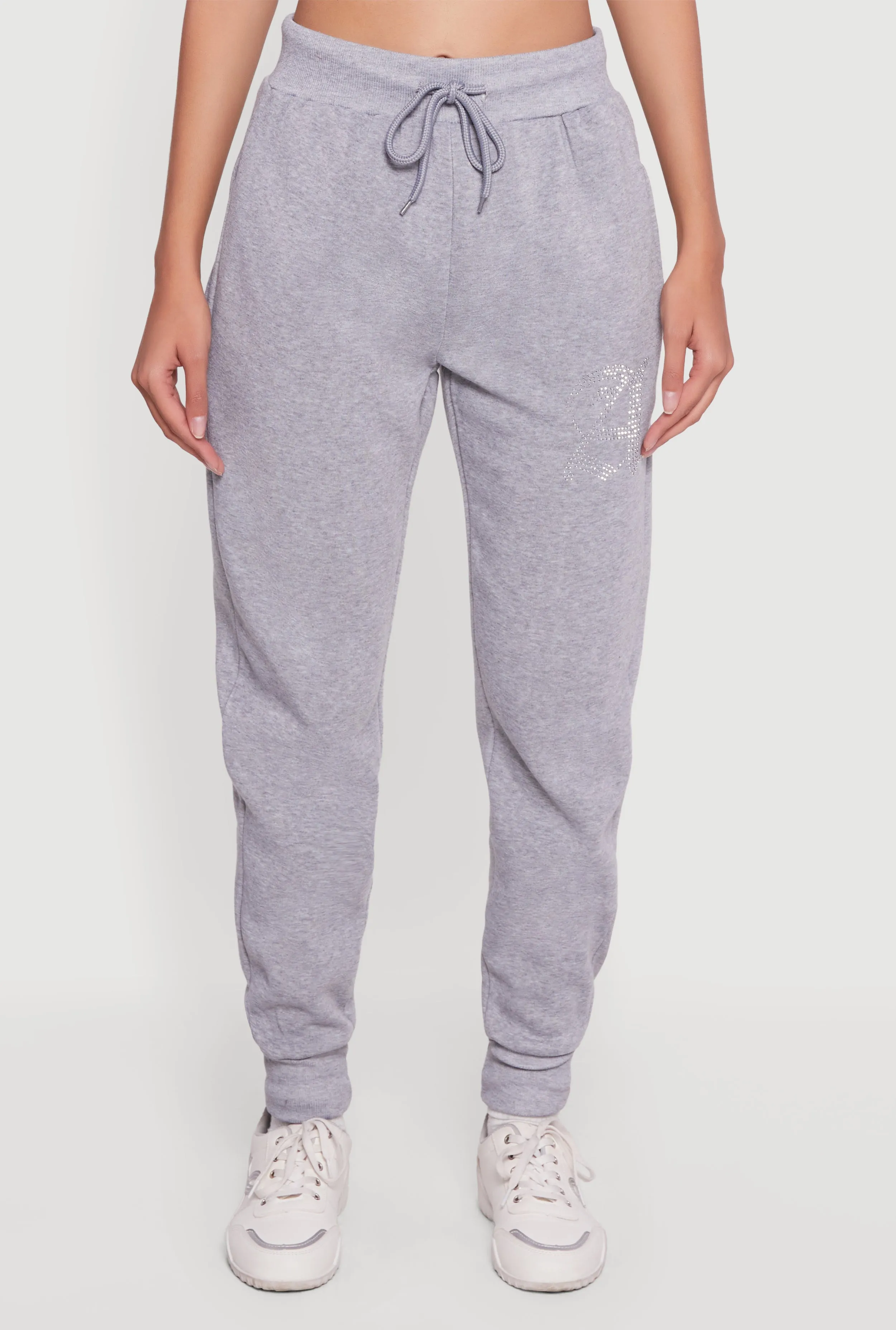 High Waisted Rhinestone Angel Graphic Joggers sold by Rainbow product image thumbnail 3