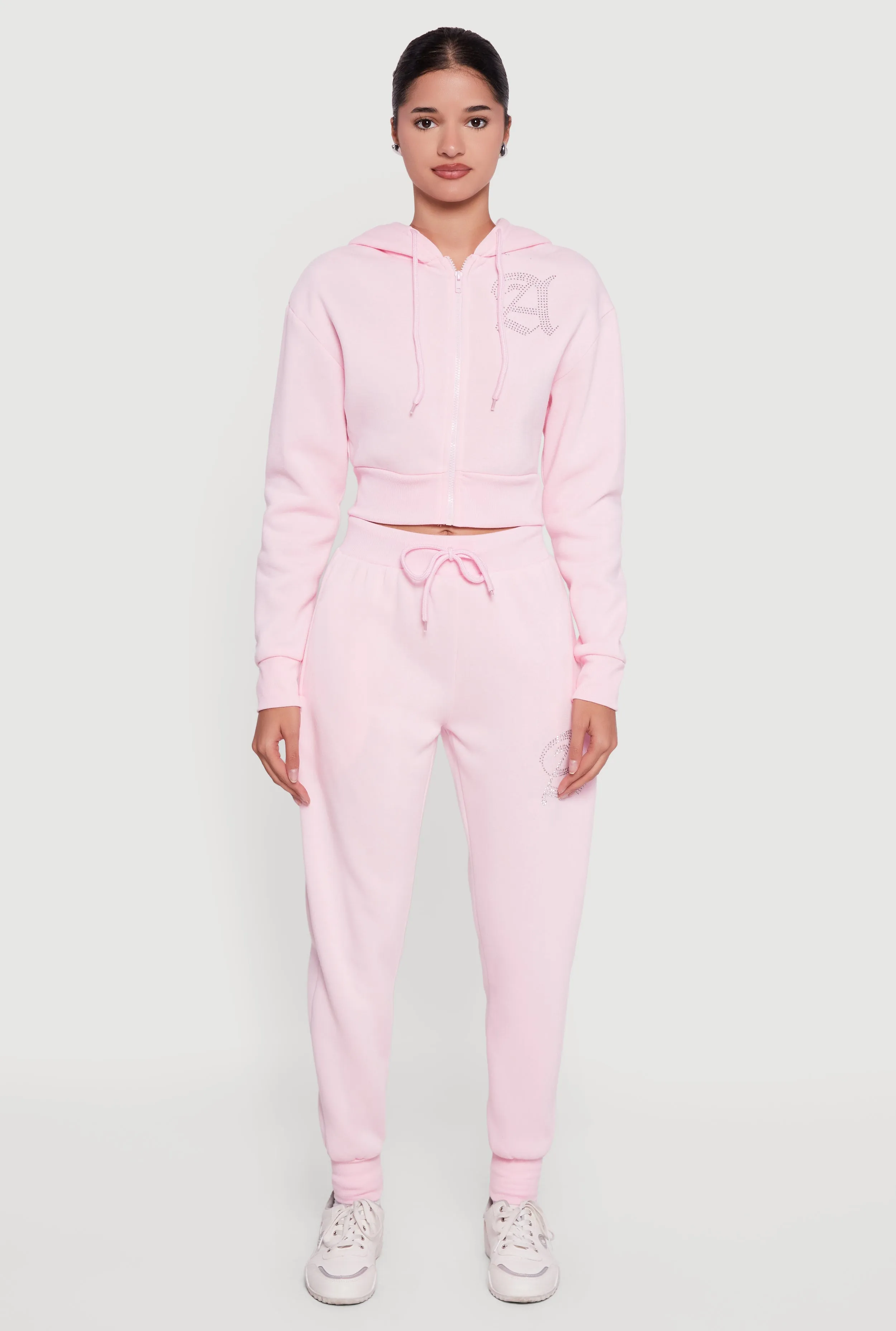 High Waisted Rhinestone Angel Graphic Joggers sold by Rainbow product image thumbnail 2