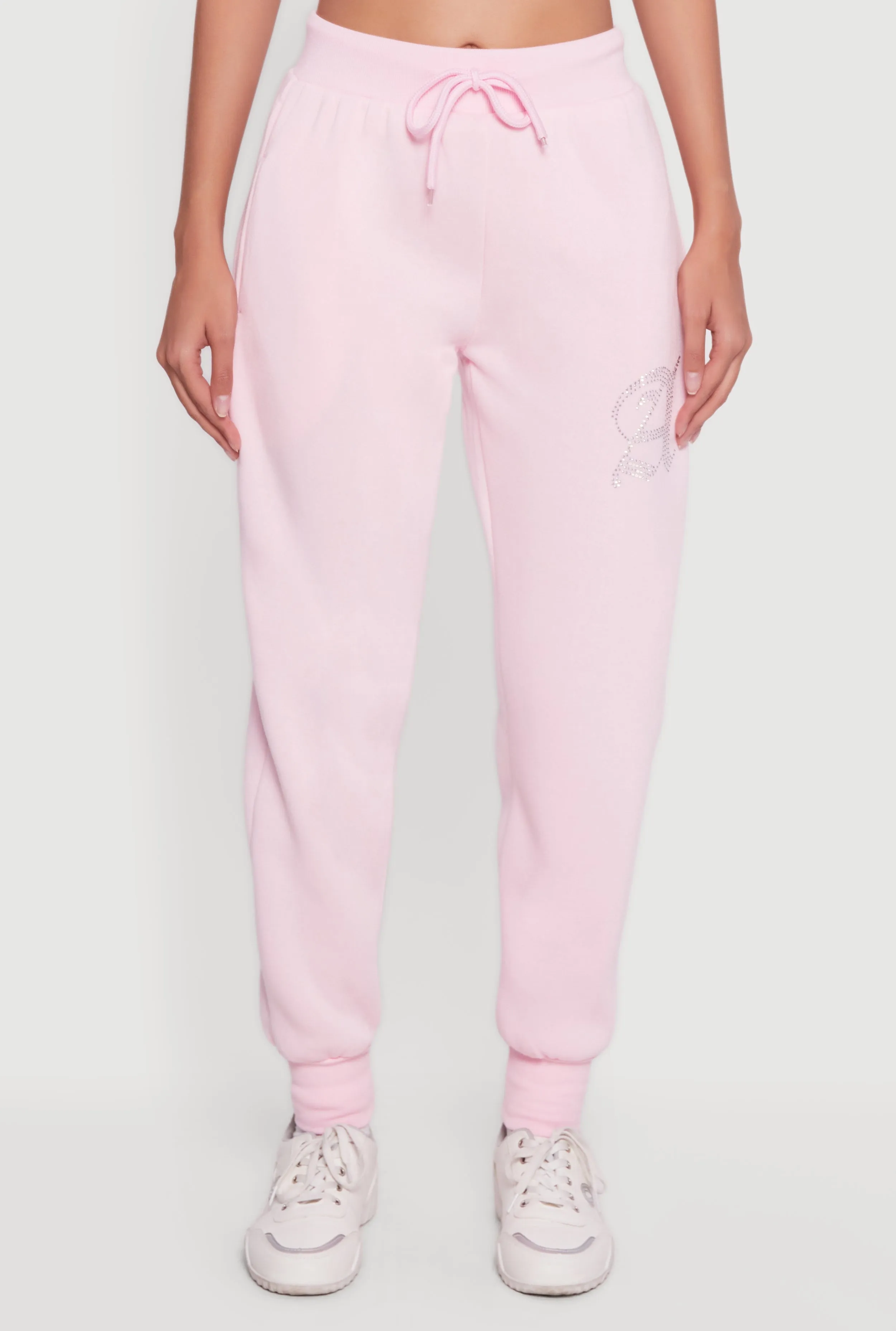 High Waisted Rhinestone Angel Graphic Joggers sold by Rainbow product image thumbnail 3