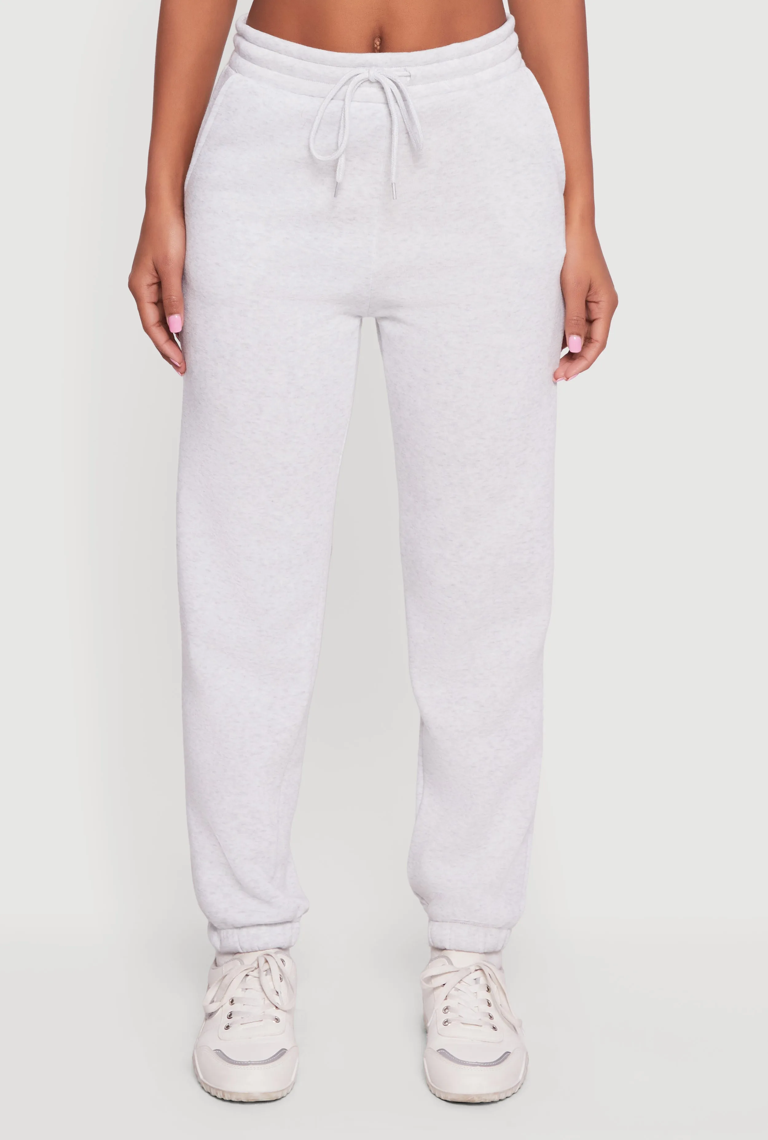 High Waisted Drawstring Fleece Sweatpants sold by Rainbow product image thumbnail 5