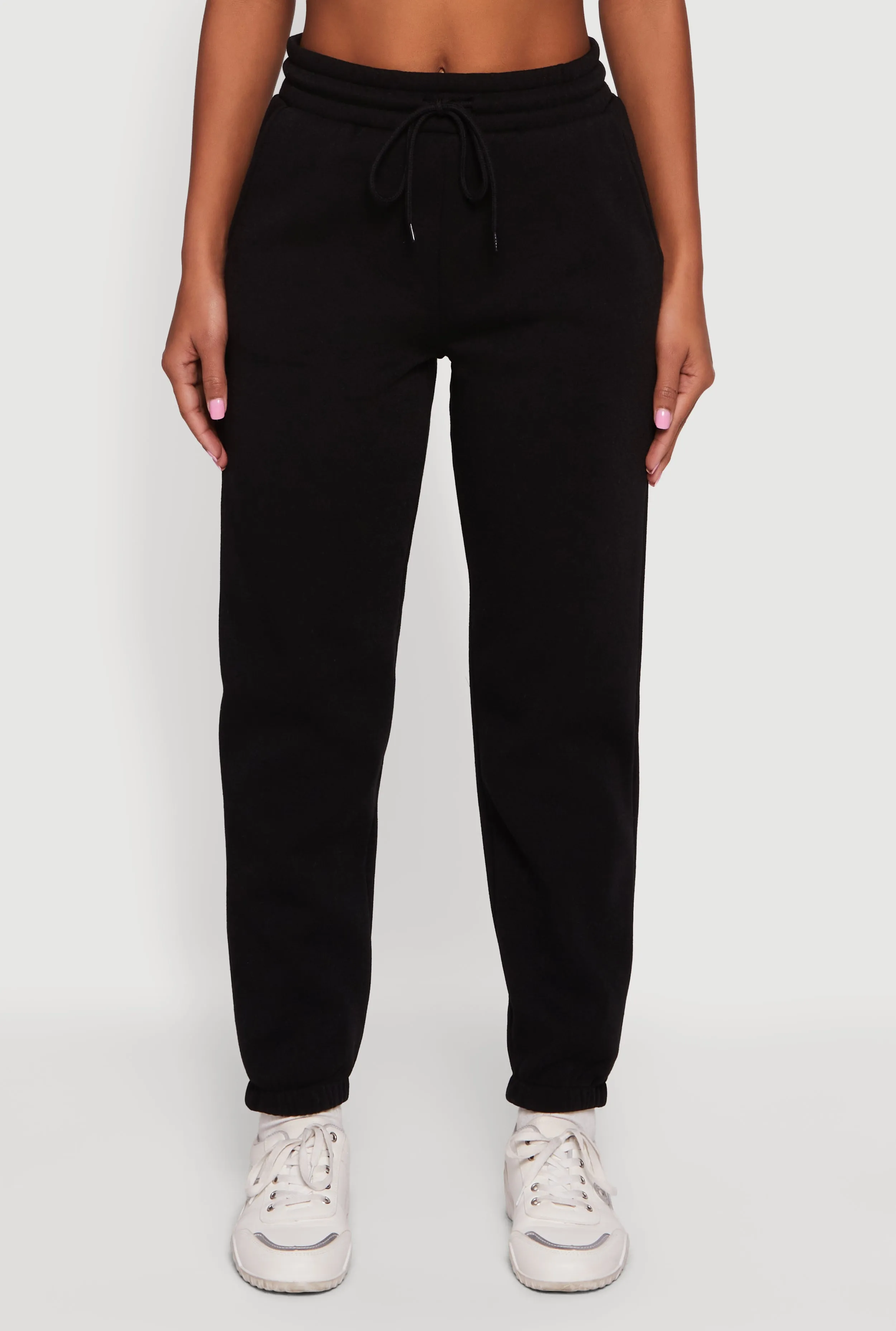 High Waisted Drawstring Fleece Sweatpants sold by Rainbow product image thumbnail 5