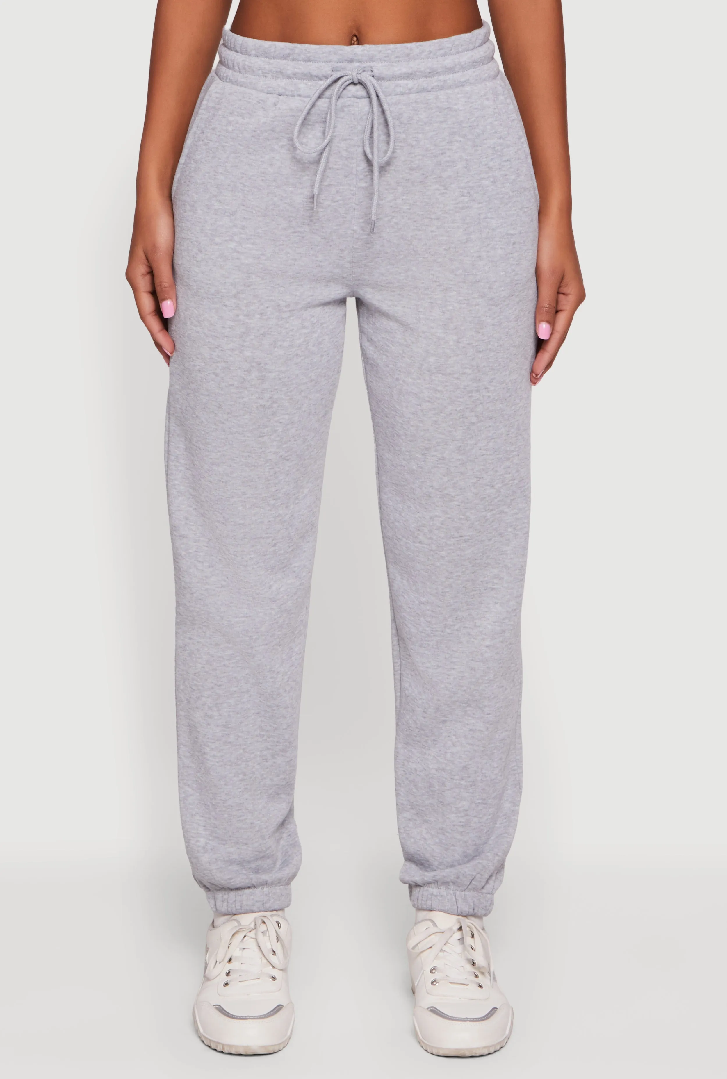 High Waisted Drawstring Fleece Sweatpants sold by Rainbow product image thumbnail 5