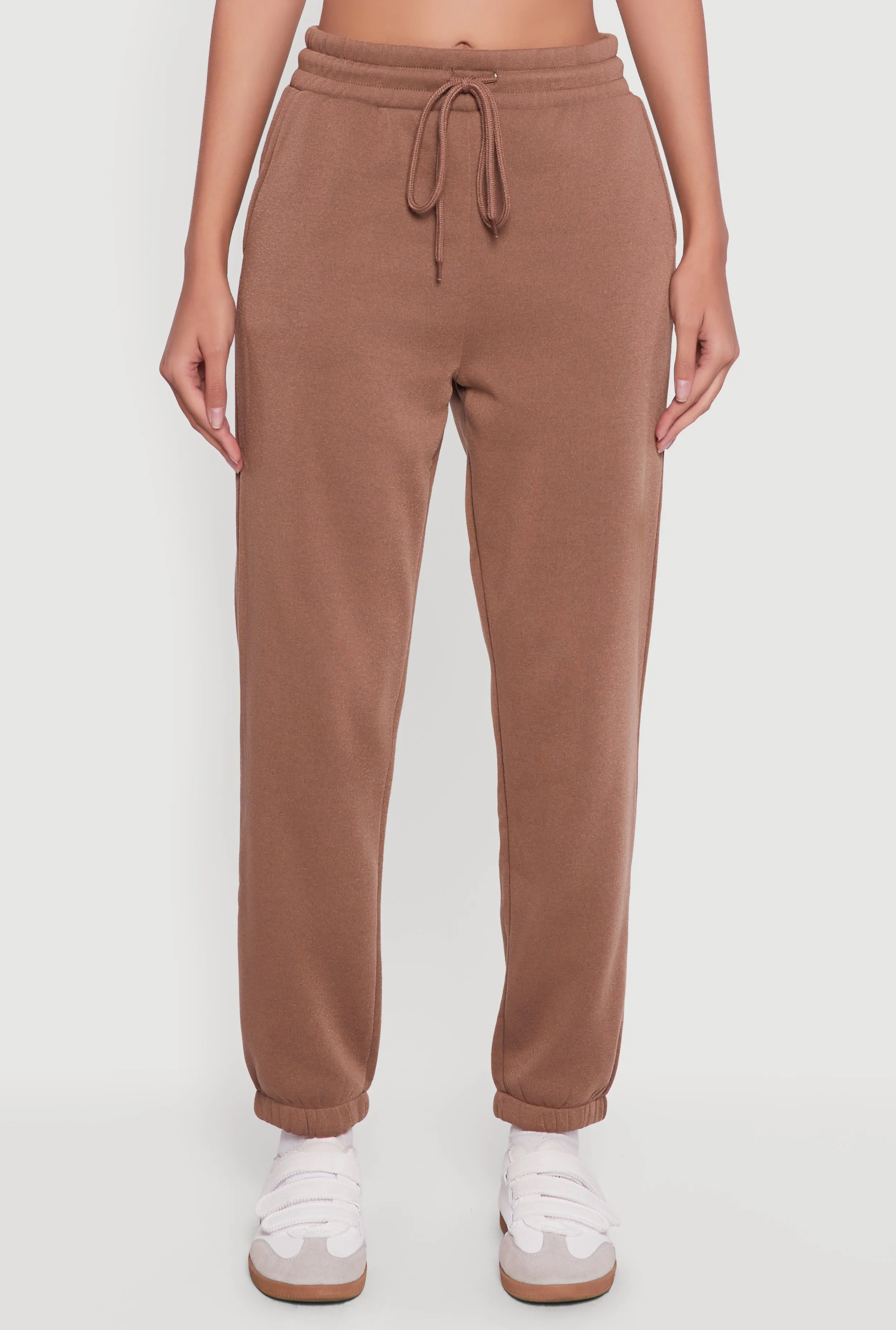 High Waisted Drawstring Fleece Sweatpants sold by Rainbow product image thumbnail 5