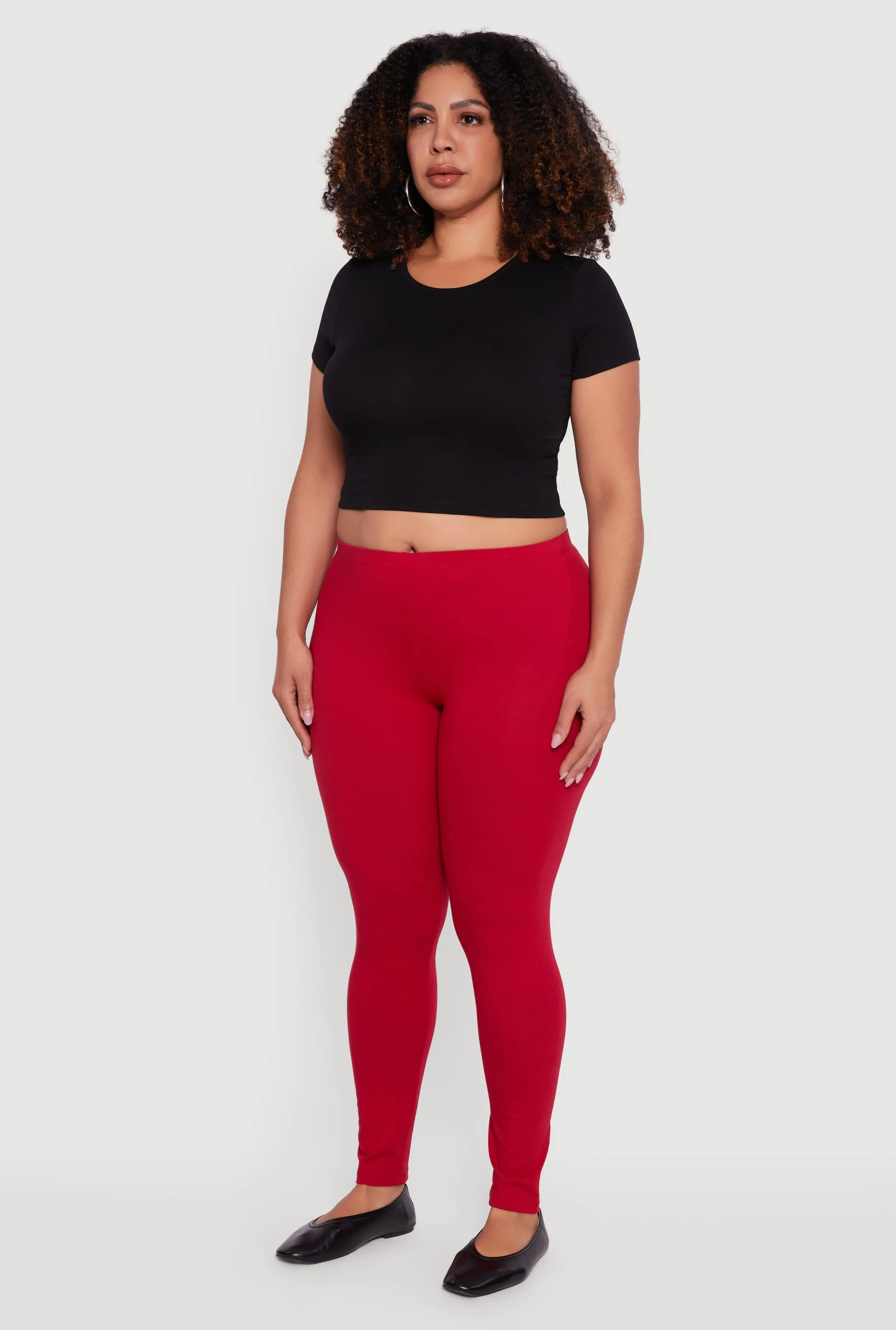 Plus Size Solid Leggings sold by Rainbow product image thumbnail 3