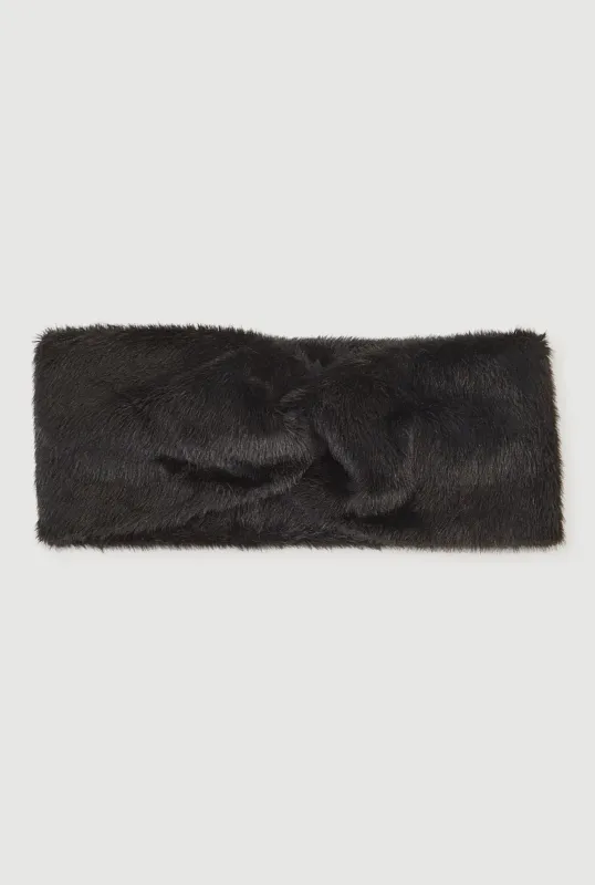 Faux Fur Twisted Front Headband sold by Rainbow