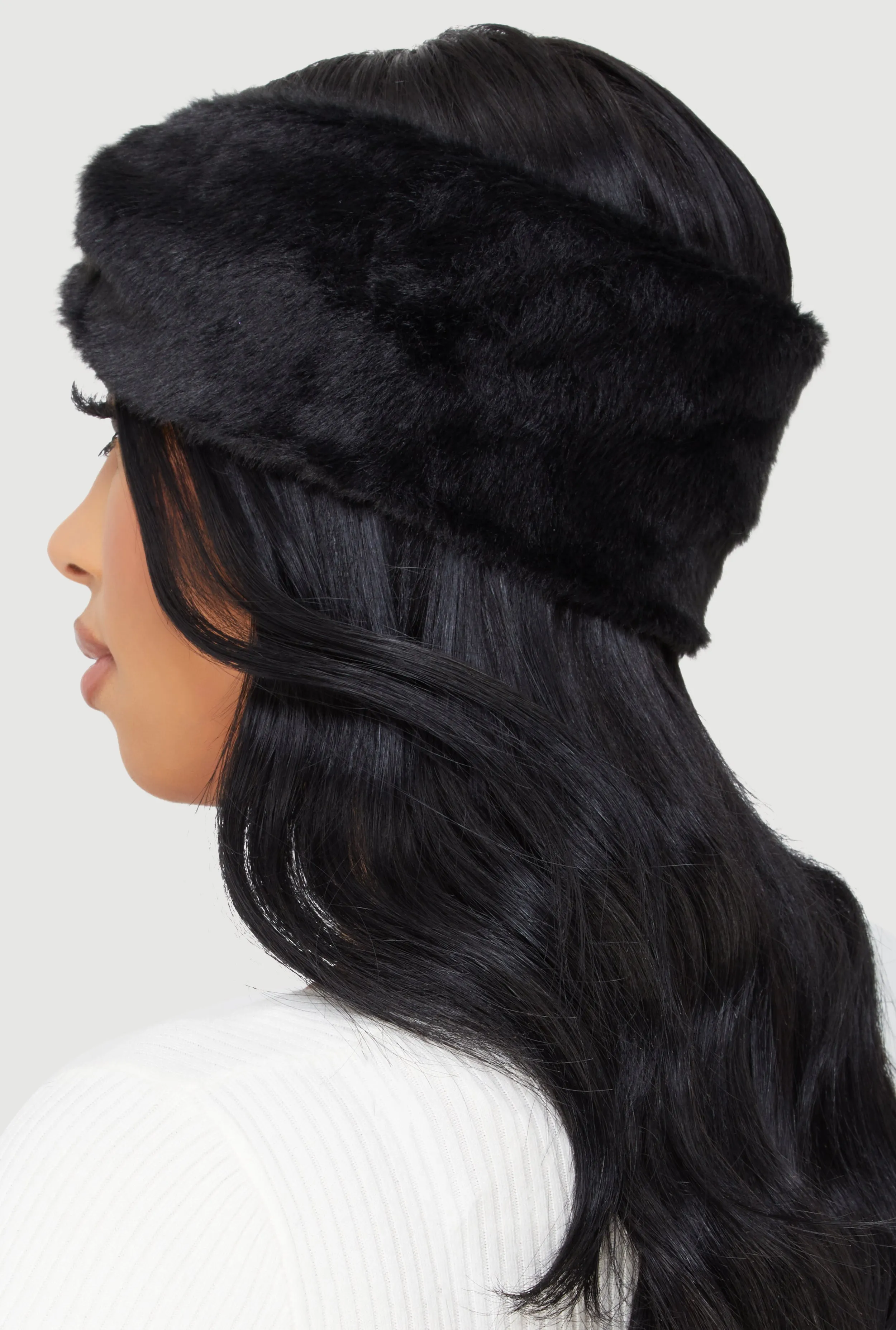 Faux Fur Twisted Front Headband sold by Rainbow product image thumbnail 3