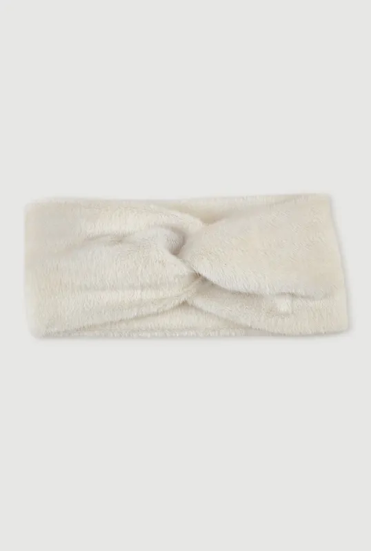 Faux Fur Twisted Front Headband sold by Rainbow