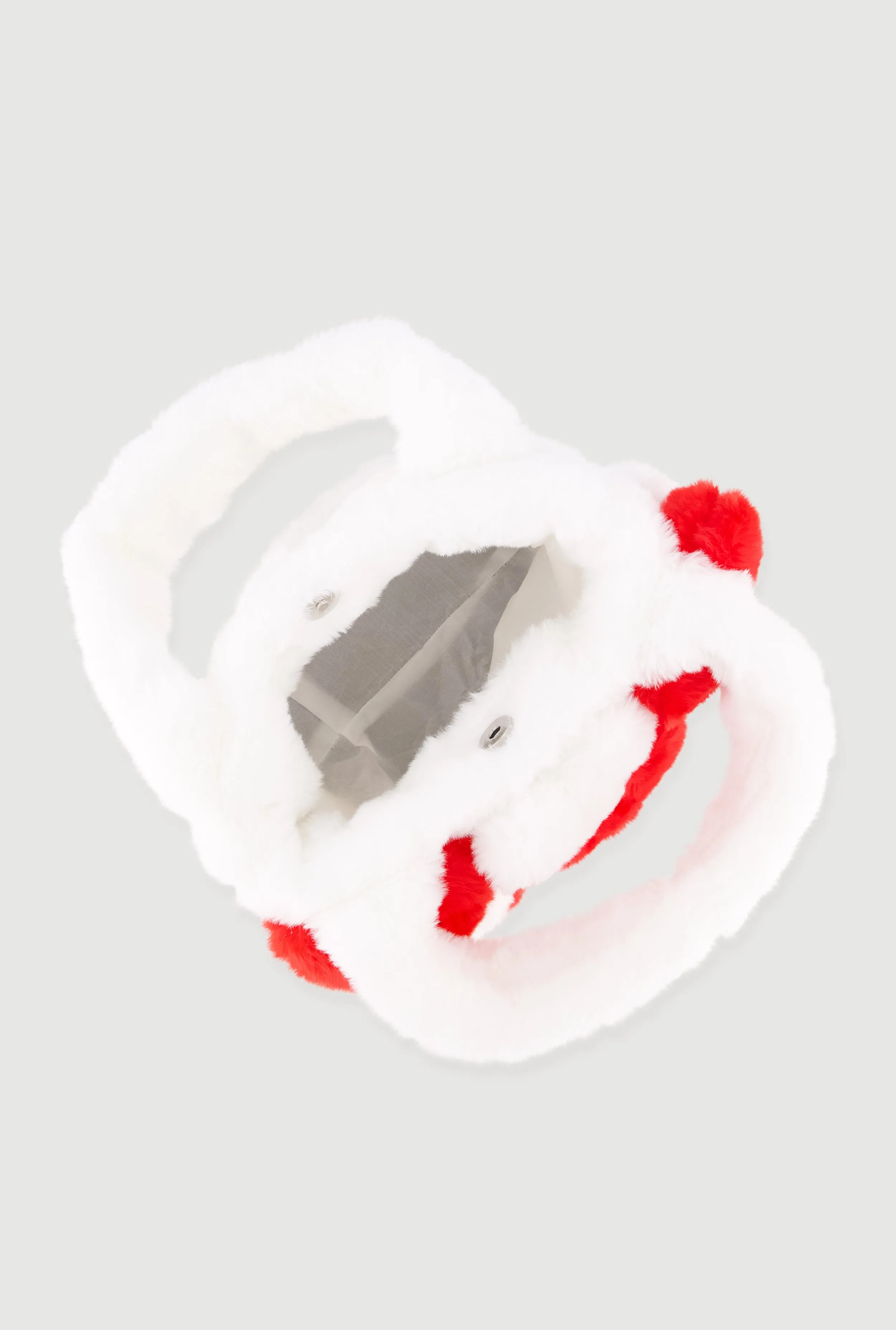 3D Color Block Hearts Faux Fur Hand Bag sold by Rainbow product image thumbnail 5