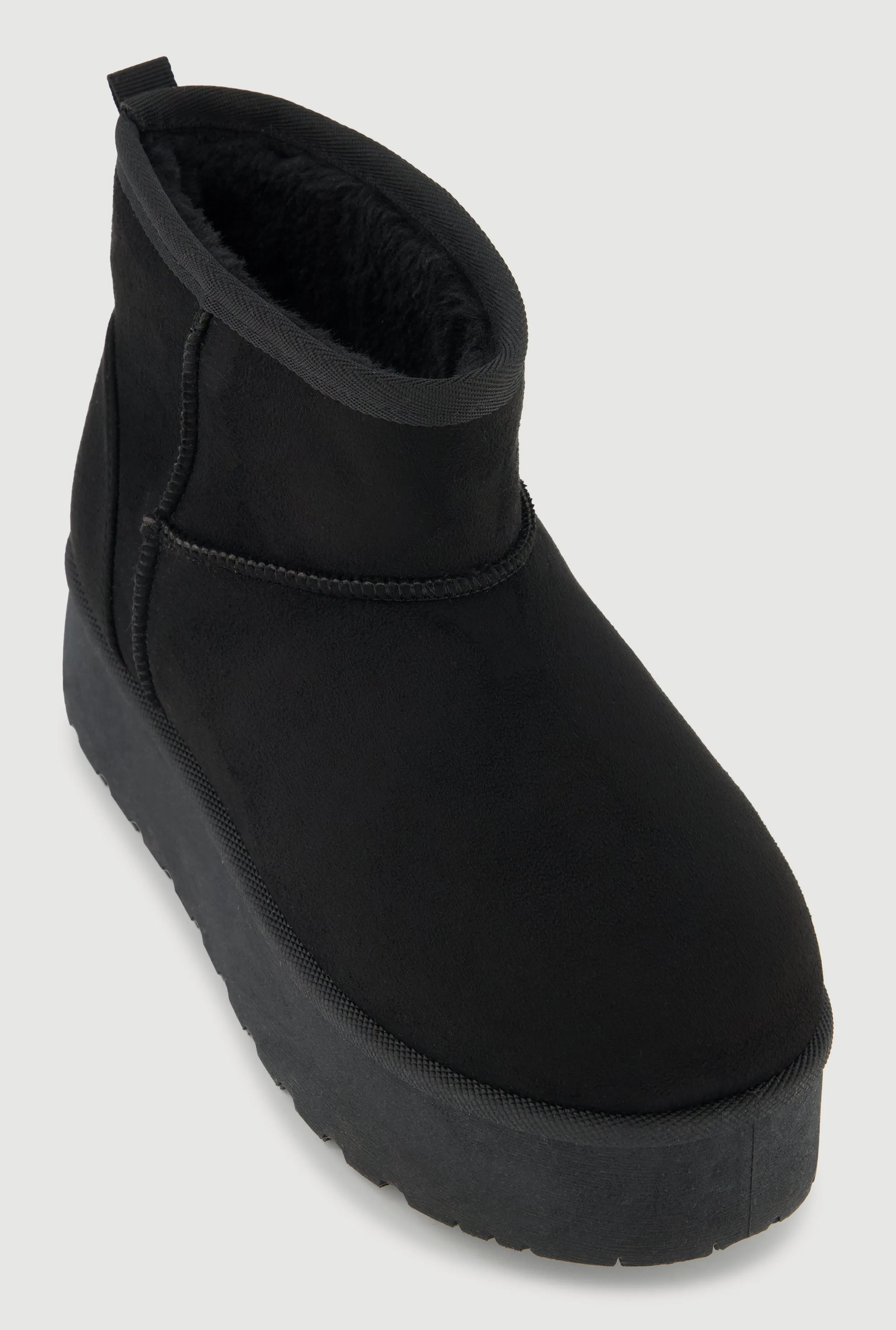 Faux Suede Low Platform Booties sold by Rainbow