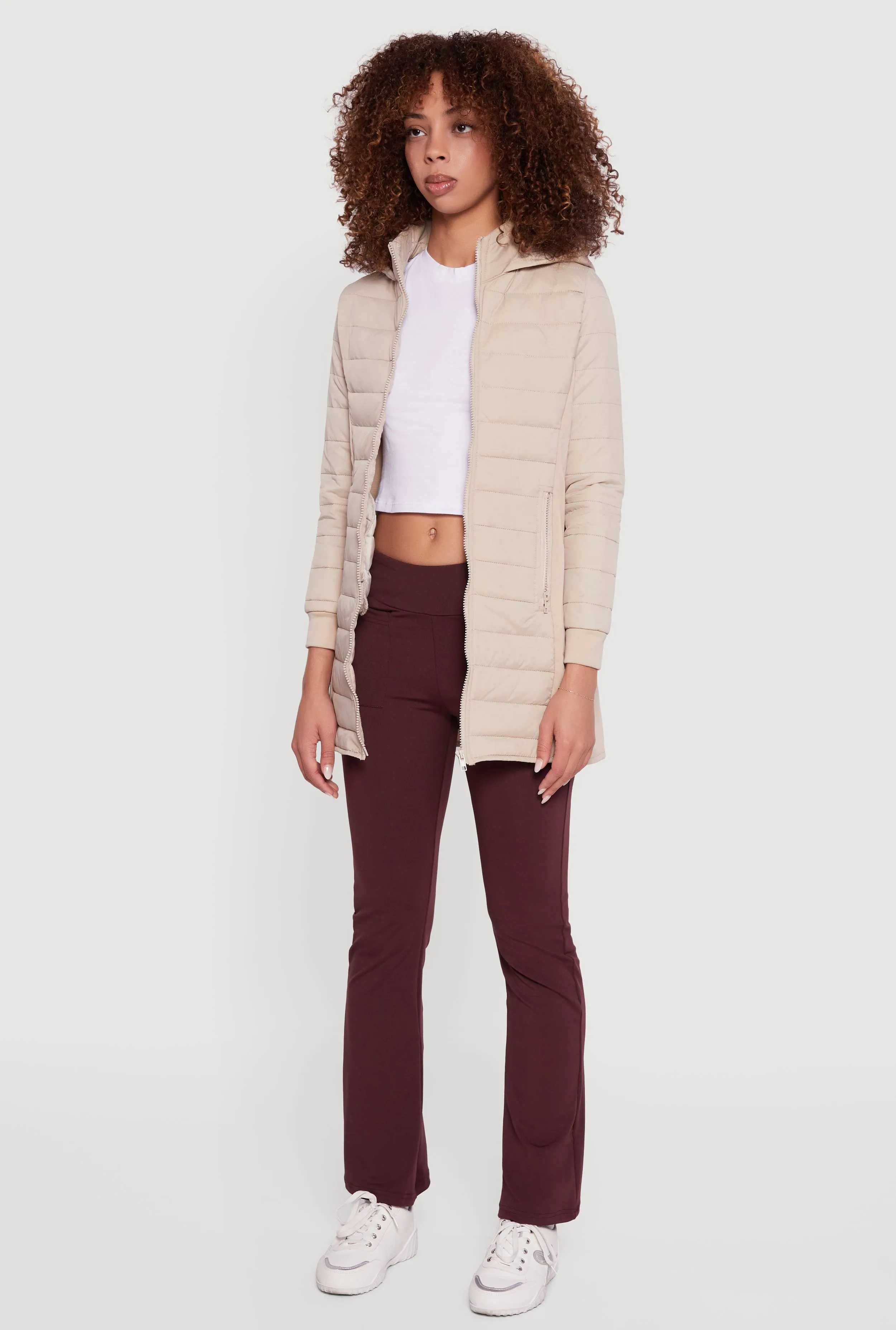 Hooded Zip Front Puffer Jacket sold by Rainbow product image thumbnail 5