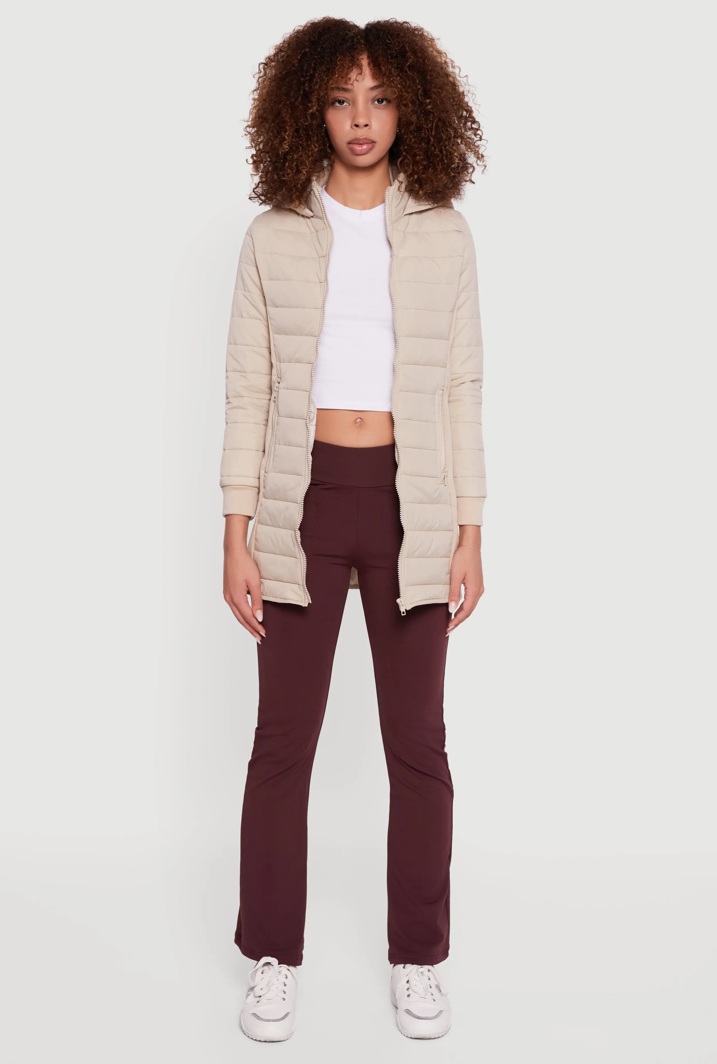 Hooded Zip Front Puffer Jacket sold by Rainbow product image thumbnail 3