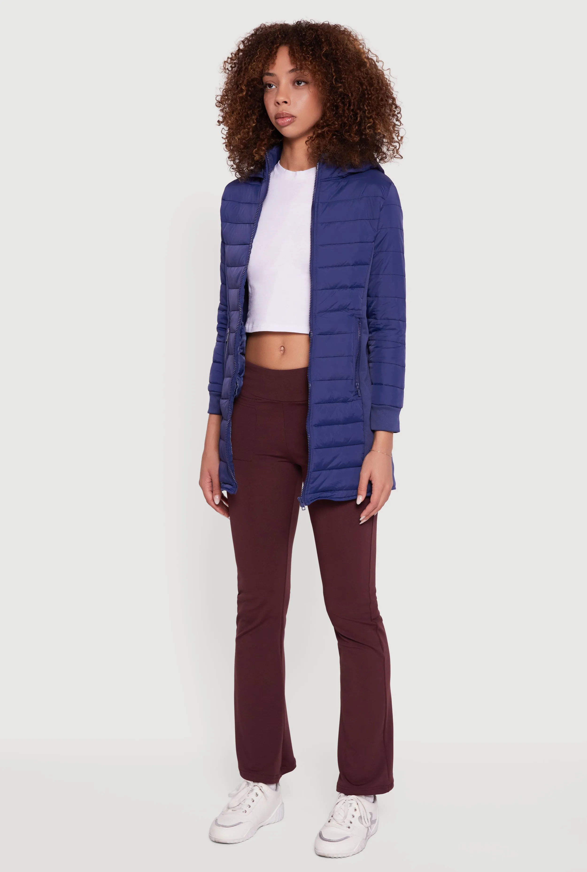 Hooded Zip Front Puffer Jacket sold by Rainbow product image thumbnail 5