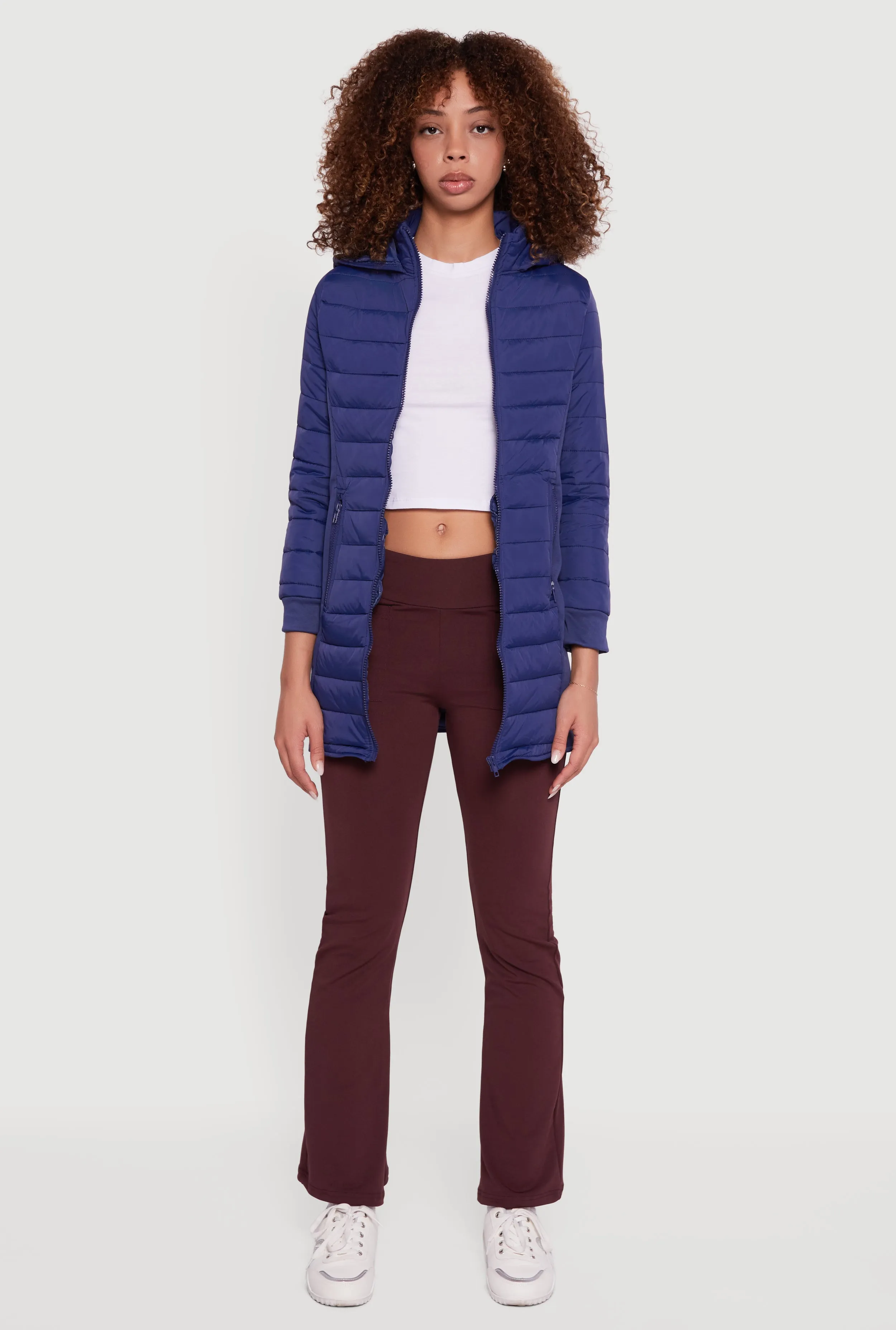 Hooded Zip Front Puffer Jacket sold by Rainbow product image thumbnail 3