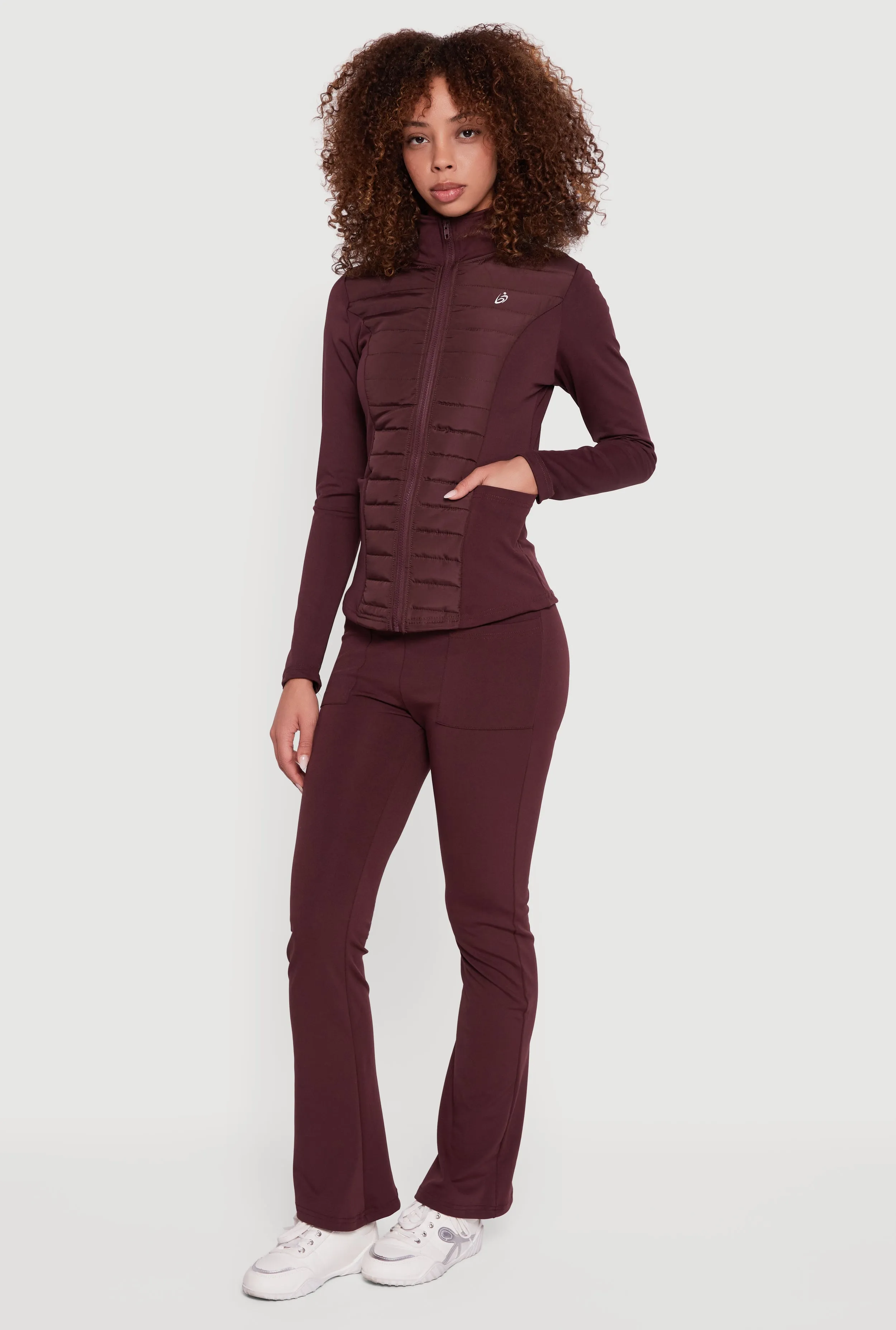 Slim Bootcut Active Pants with Front Pockets sold by Rainbow