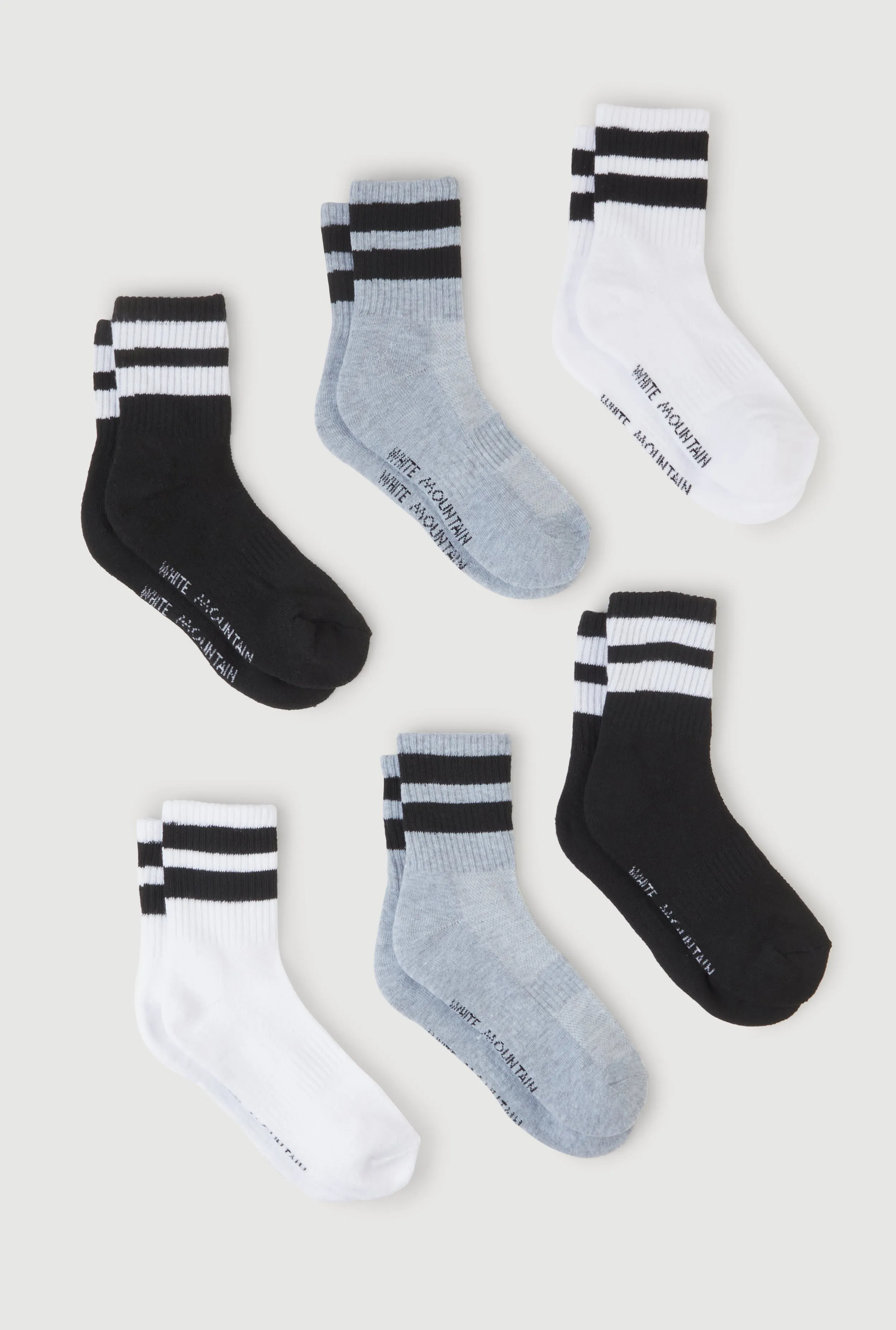 Performance Mid Crew Socks 6 Pack Size 4-10 sold by Rainbow product image thumbnail 2