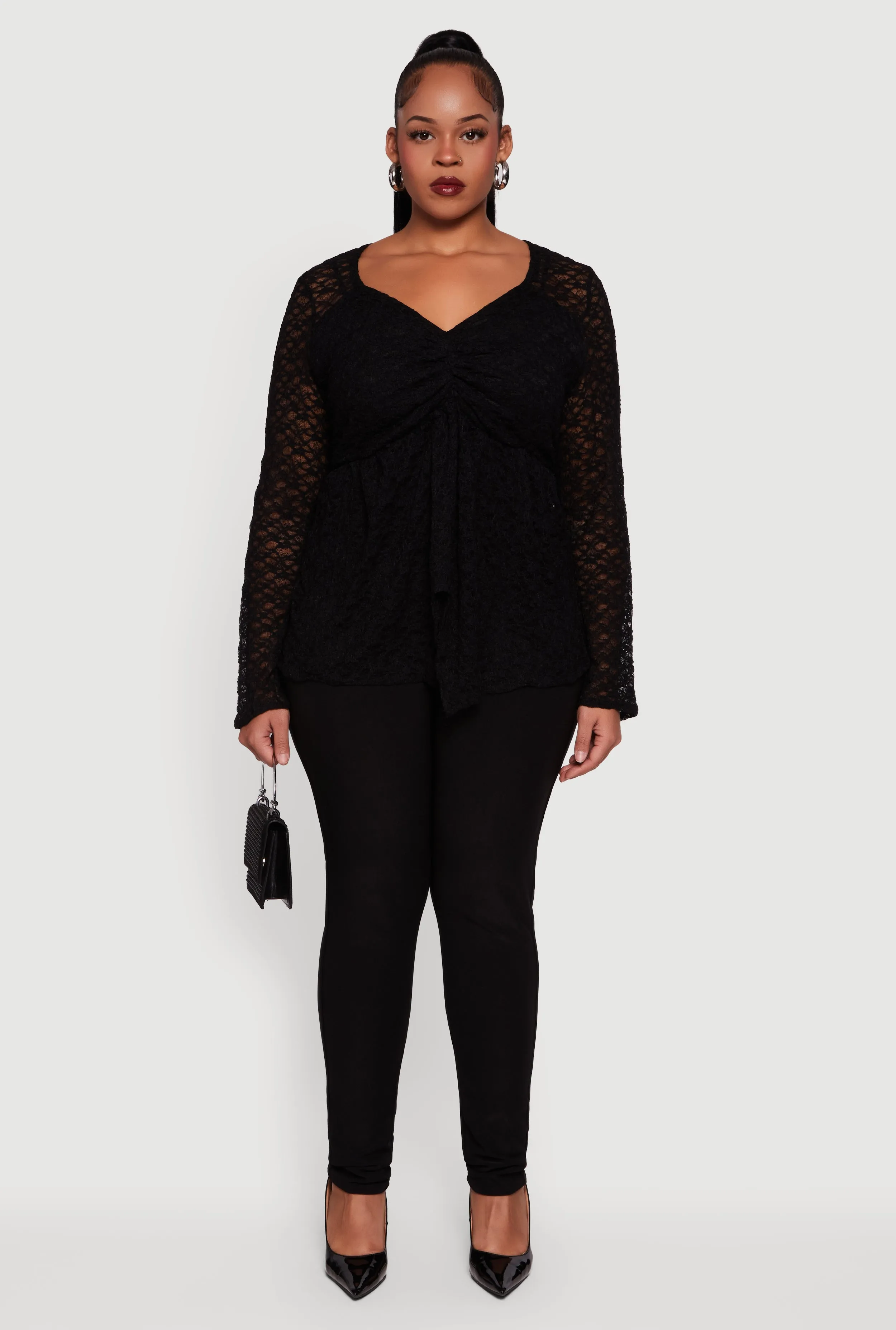 Plus Size High Waisted Scuba Dress Pants sold by Rainbow product image thumbnail 2