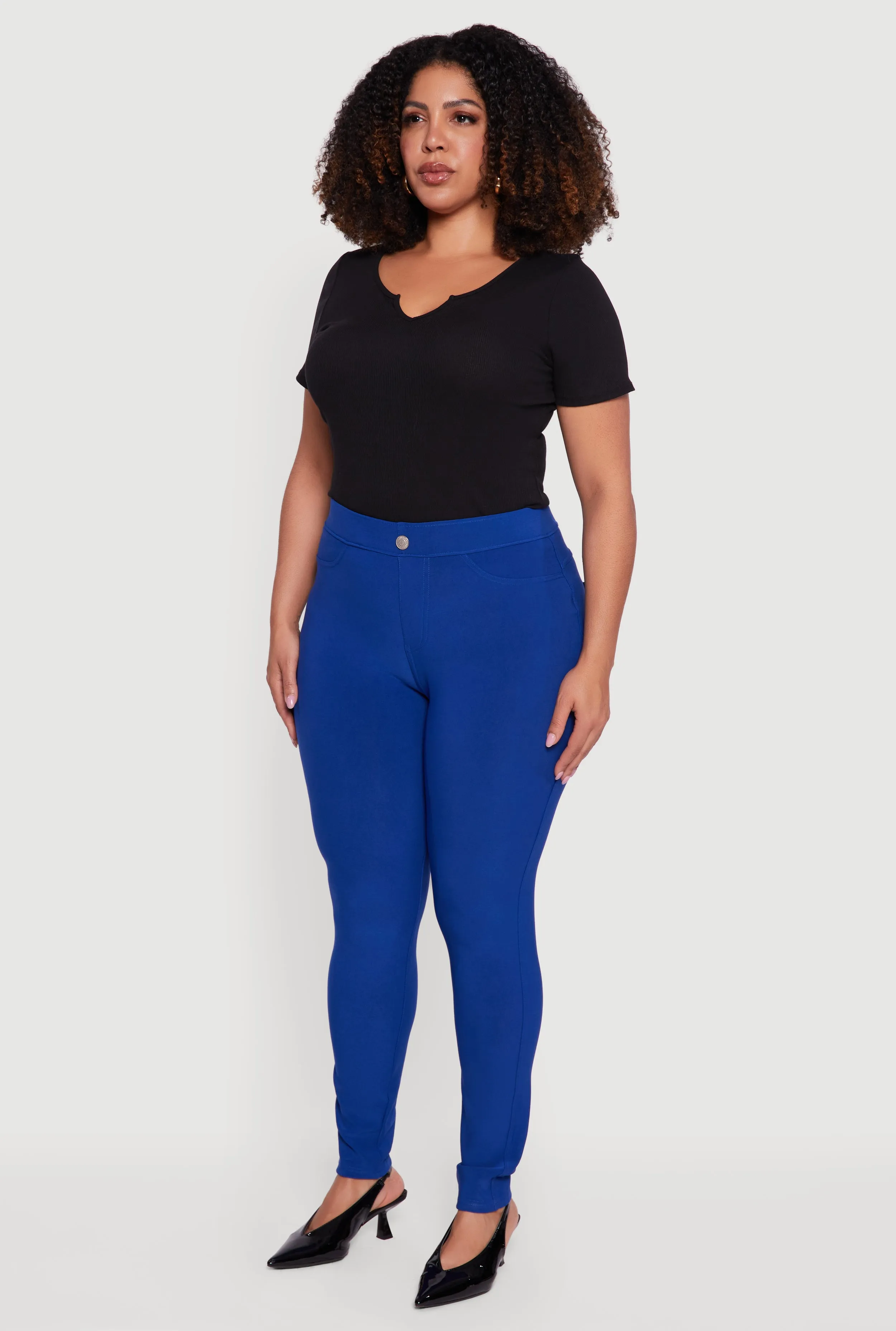 Plus Size High Waisted Scuba Dress Pants sold by Rainbow product image thumbnail 3