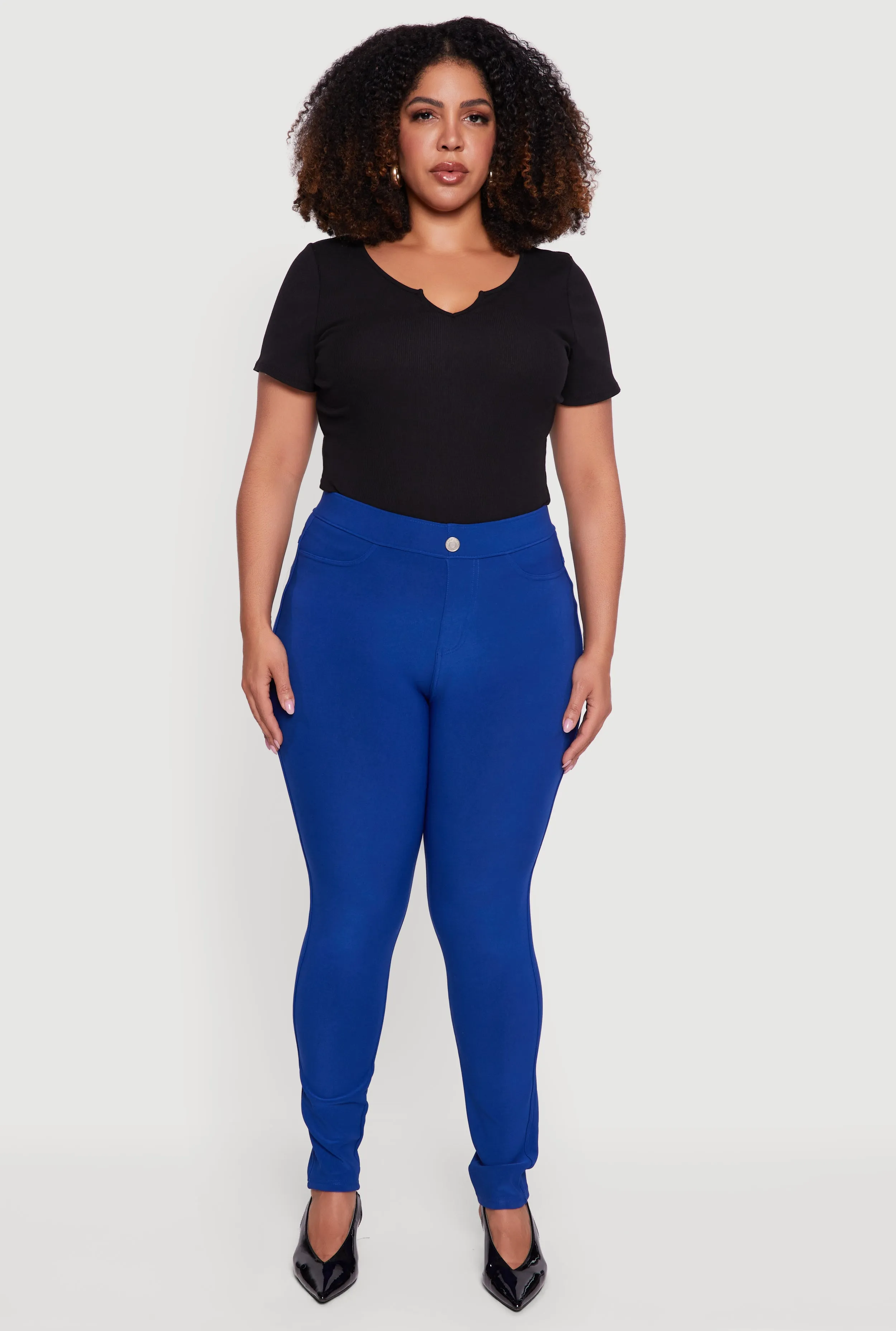 Plus Size High Waisted Scuba Dress Pants sold by Rainbow product image thumbnail 2