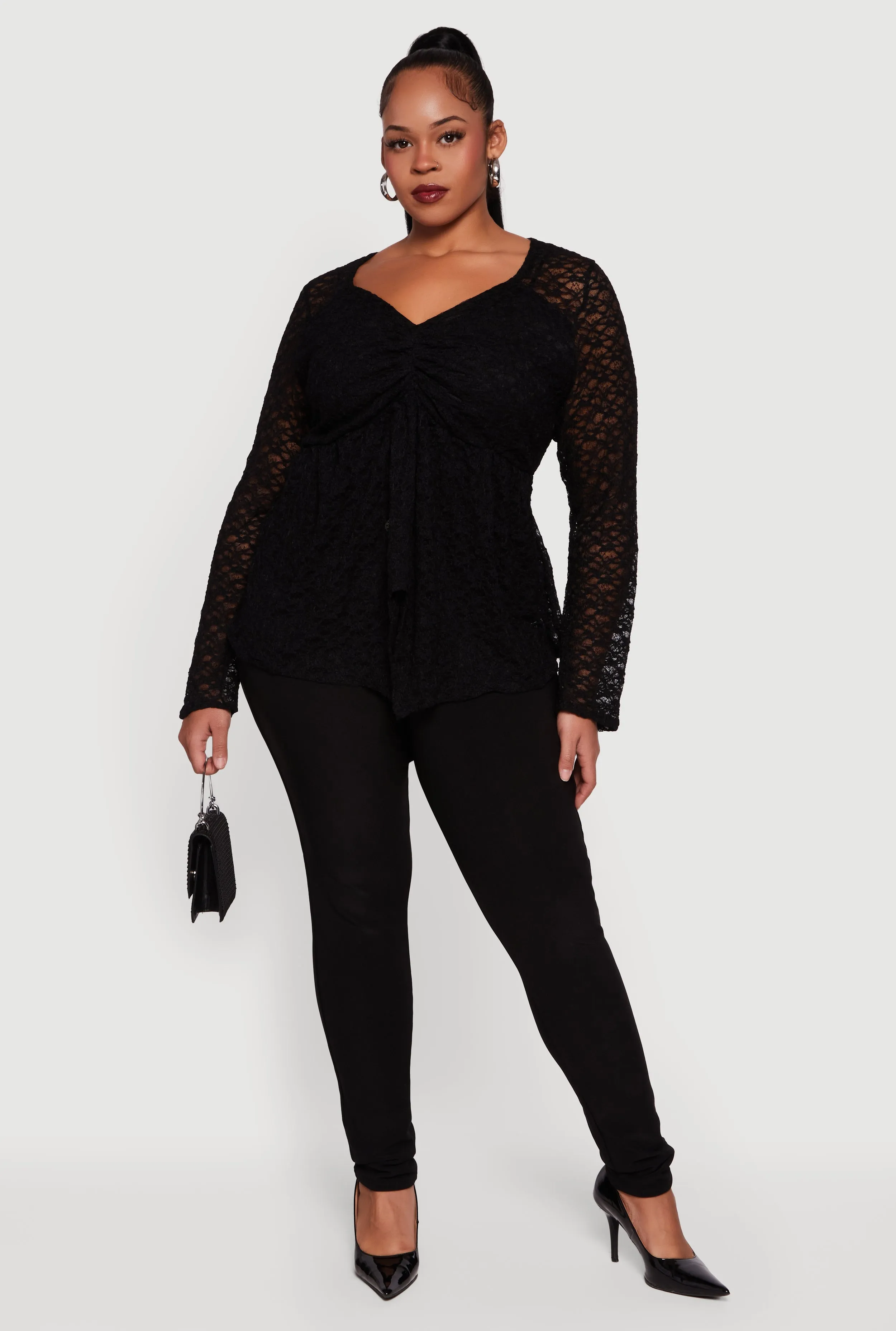 Plus Size High Waisted Scuba Dress Pants sold by Rainbow product image thumbnail 2