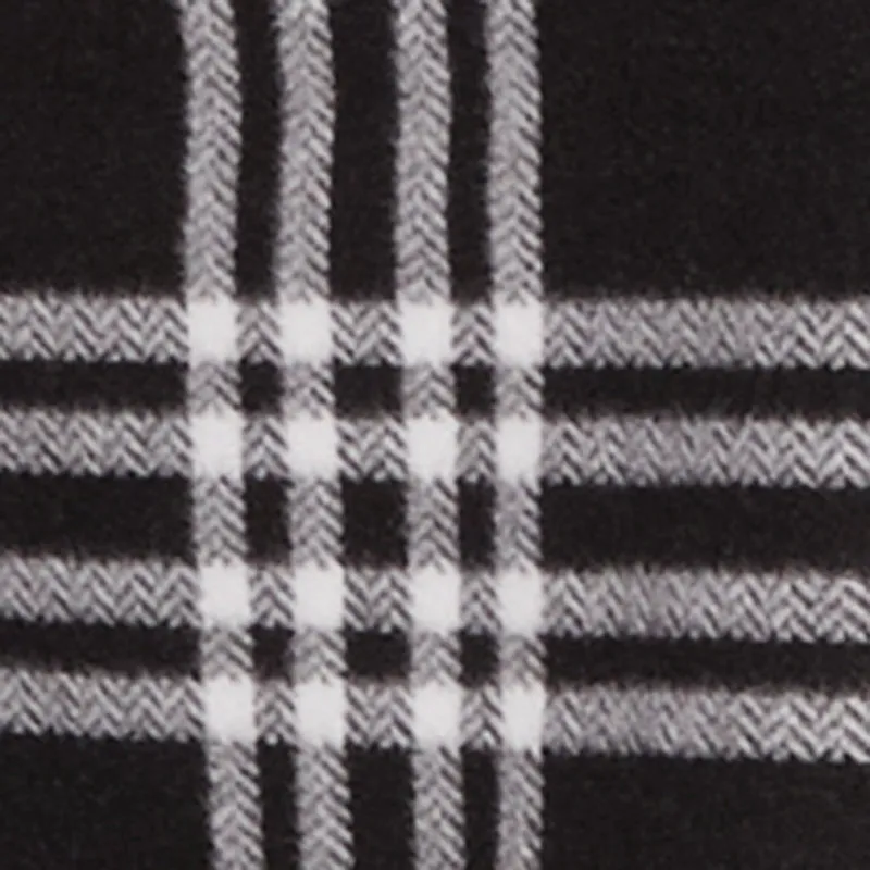 Plus Size Plaid Fleece Wrap Coat with Tie Waist Belt sold by Rainbow product image thumbnail 4