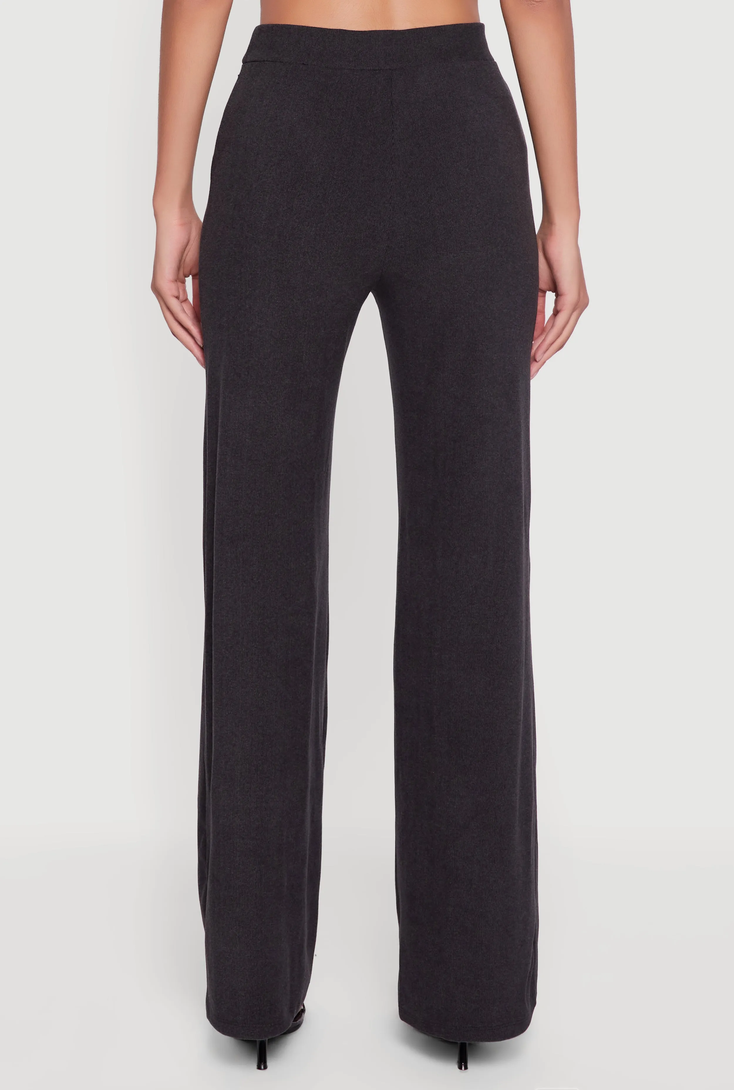 Brushed Knit High Waisted Wide Leg Pants sold by Rainbow product image thumbnail 5