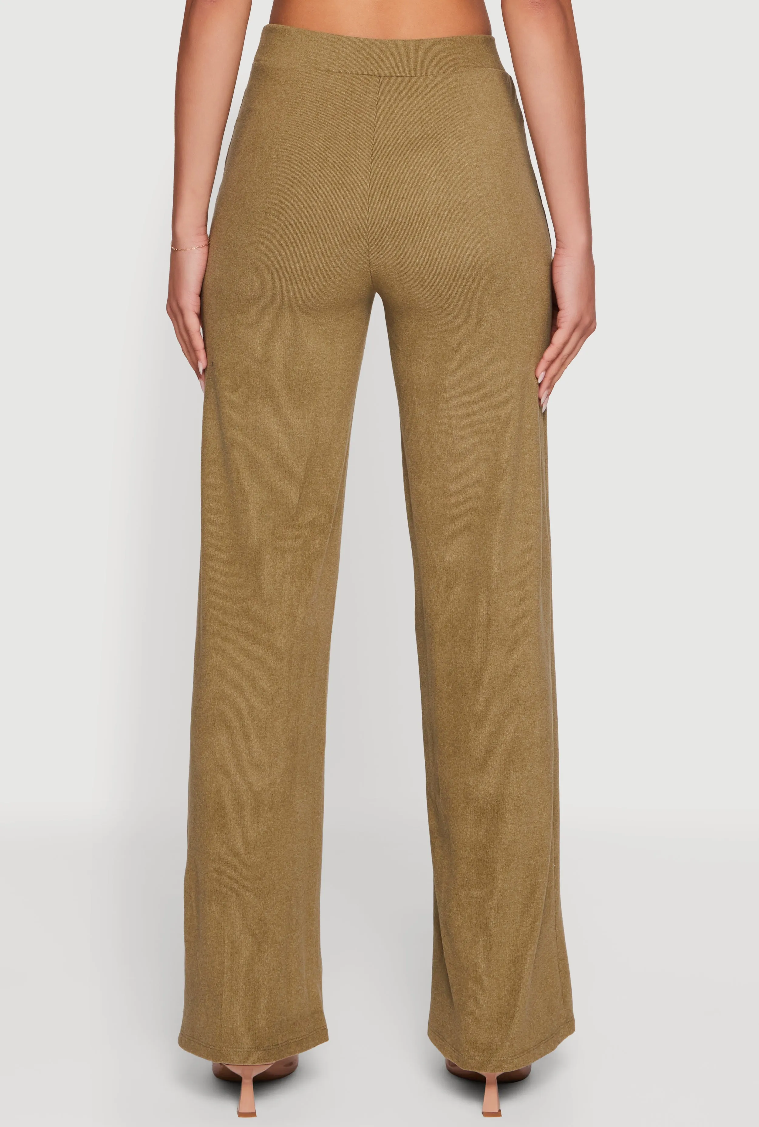 Brushed Knit High Waisted Wide Leg Pants sold by Rainbow product image thumbnail 5